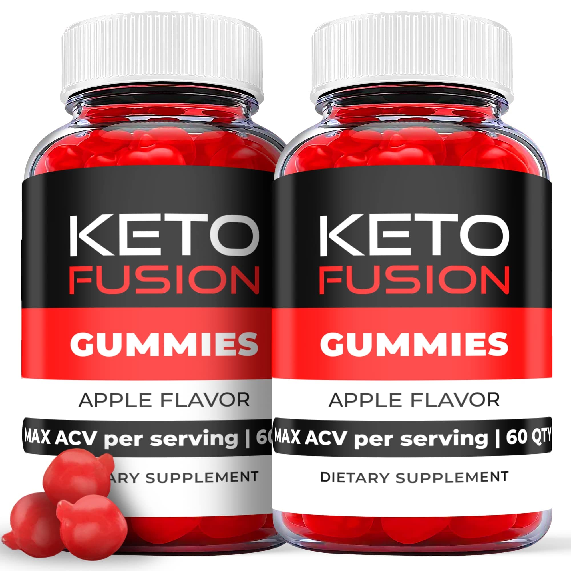 Keto Fusion Gummies - Keto Fusion ACV Gummies with Apple Cider Vinegar, Keto Fusion Gummies with ACV for Ketosis - Vegan, Non GMO - Advanced Formula Ketogenic (2 Pack)
