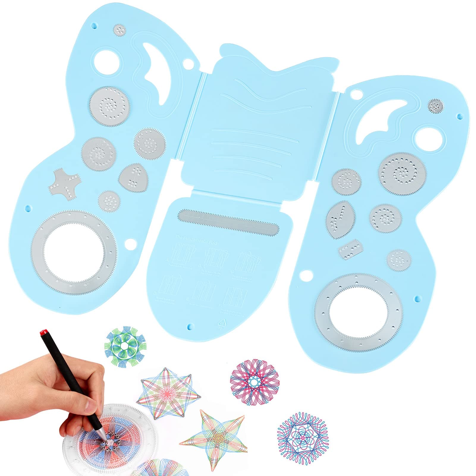 BoxLegend Kids Shirt Folding Board Arts and Craft Drawing Aid Art Design Training Ruler Kit with Original Deluxe Set for Kids