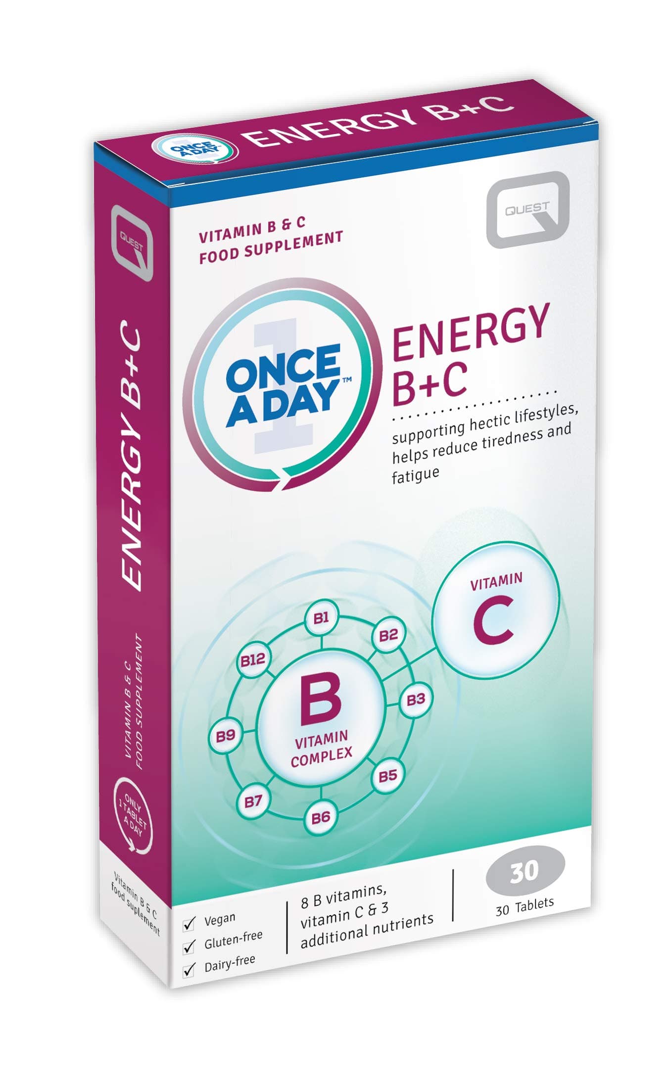 Quest Once A Day Energy B+C 30 Tablets