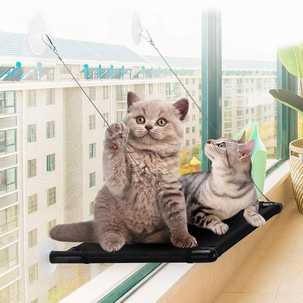 SISIRI Premium Cat Window Hammock, Sunny Seat Durable Pet Perch, Comfortable Durable Solid Save Space Easy to Clean Holds Up To 45lbs