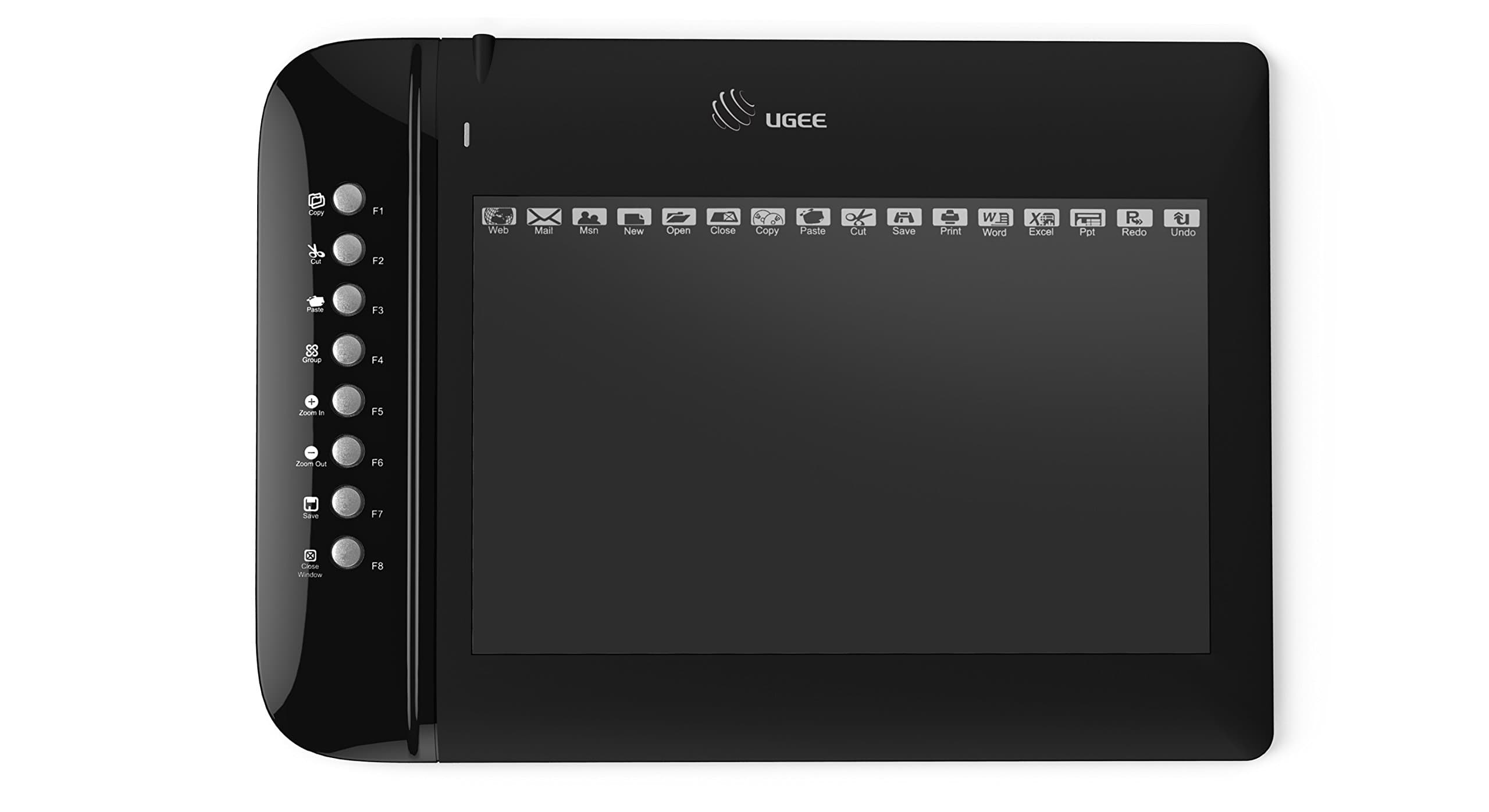 Ugee M1000L Graphics Drawing Pen Tablet with 8 Expresskeys 10 x 6 Inch Drawing Area - Black