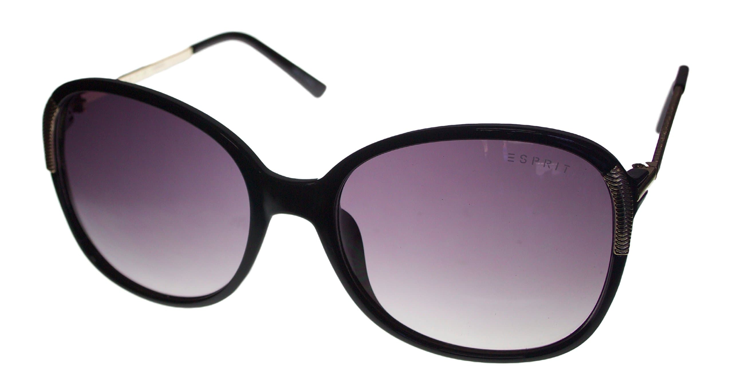 Esprit Women's ET 19453 538 Sunglasses Black Fashion Square Plastic