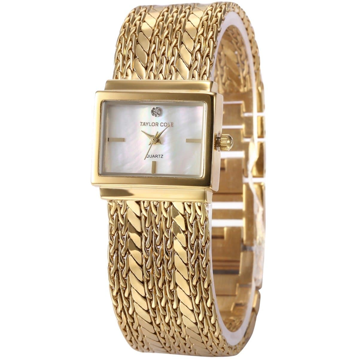 Taylor Cole Womens Quartz mother of pearl dial brass tassel Band Wrist Watch TC036