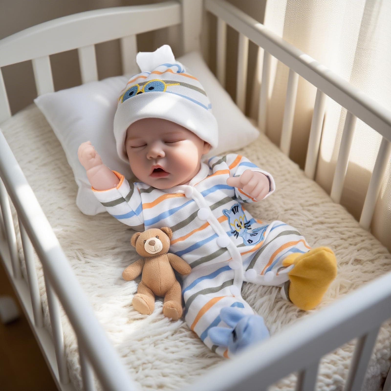 Lifelike Reborn Baby Dolls - 12 Inch Full Body Vinyl Realistic Baby Doll Sleeping Newborn Real Life Small Baby Doll for 3 + Year Old Kids