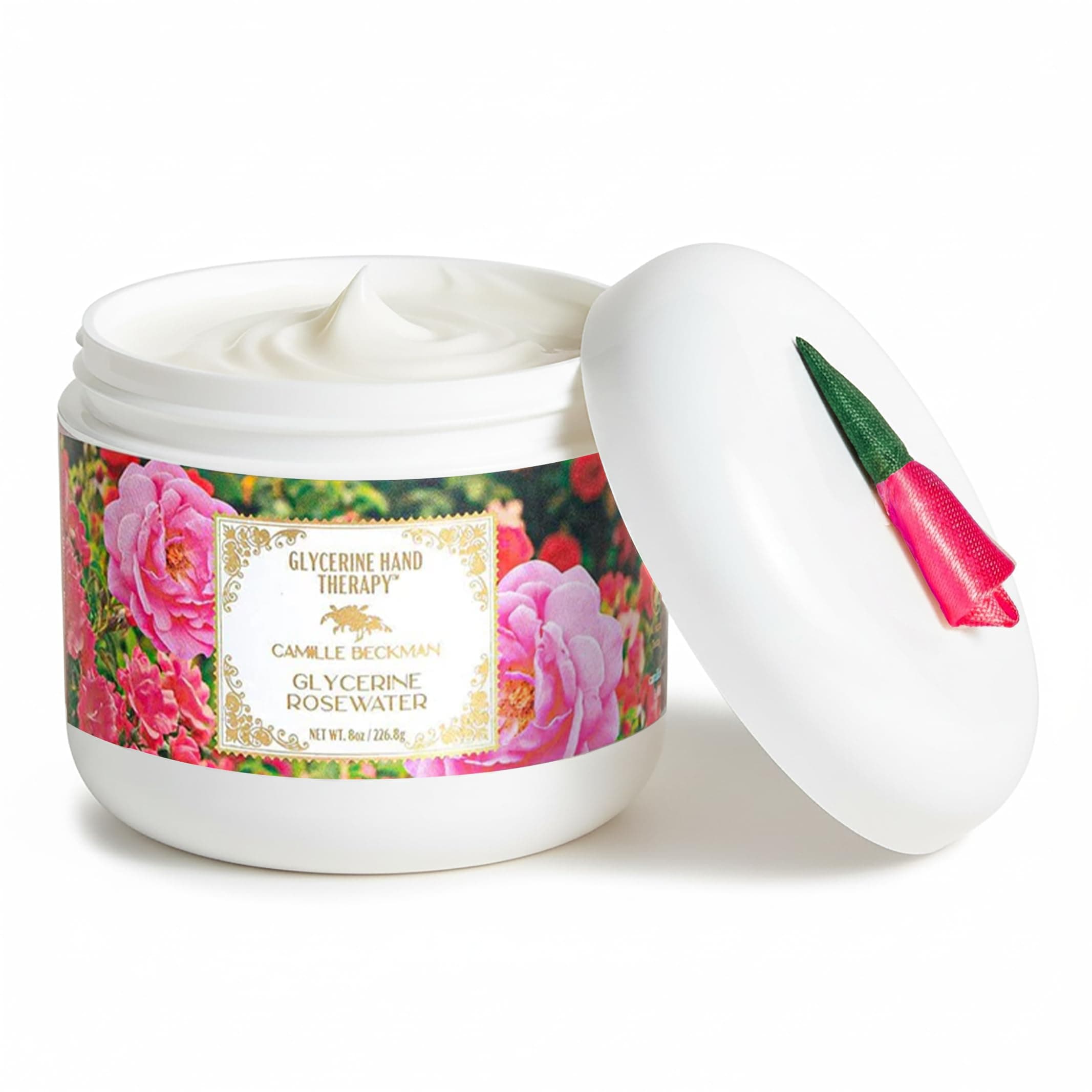 Camille Beckman Glycerine Hand Therapy Cream, Glycerine Rosewater, 8 Ounce
