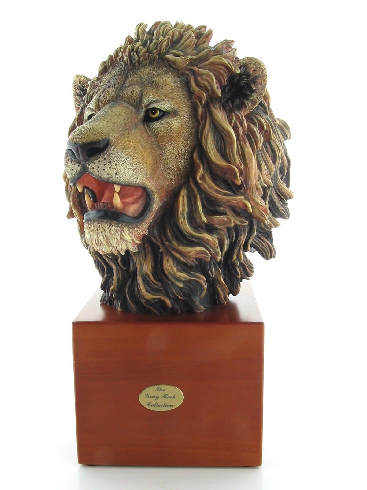 Lion Head Bust Sculpture Figurine