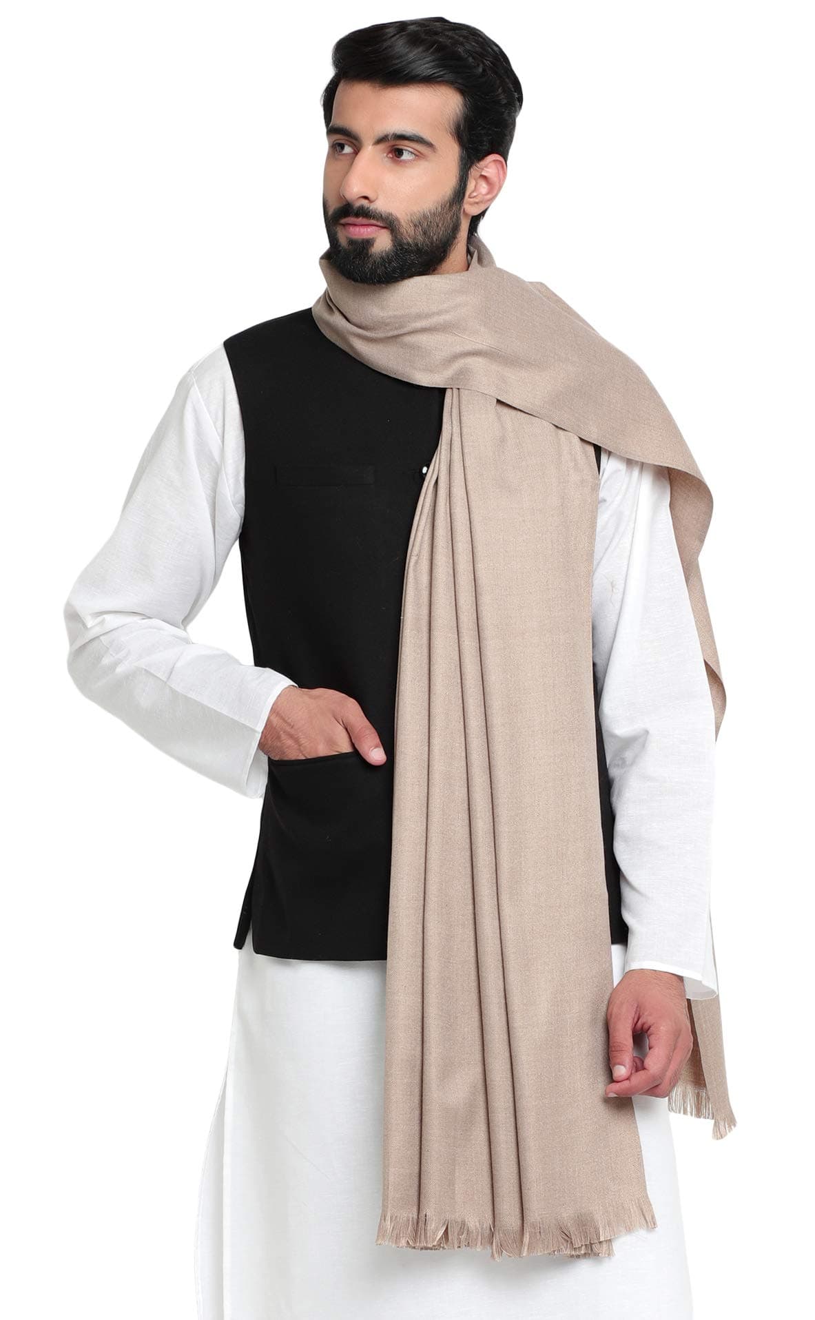 Weavers Villa Men's Plain Woollen Dhariwal Lohi/Shawl [50" X 100"]