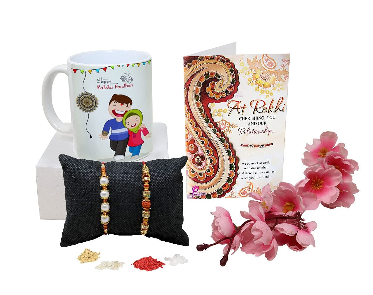 Kesri Gifts Raksha Bandhan Gift Theme Coffee Mug Rakhi Gift for Brother Combo Pack (Designer Rakhi, Printed Coffee Mug, Rakshabandhan Special Card, Roli)(ADr21-134r)