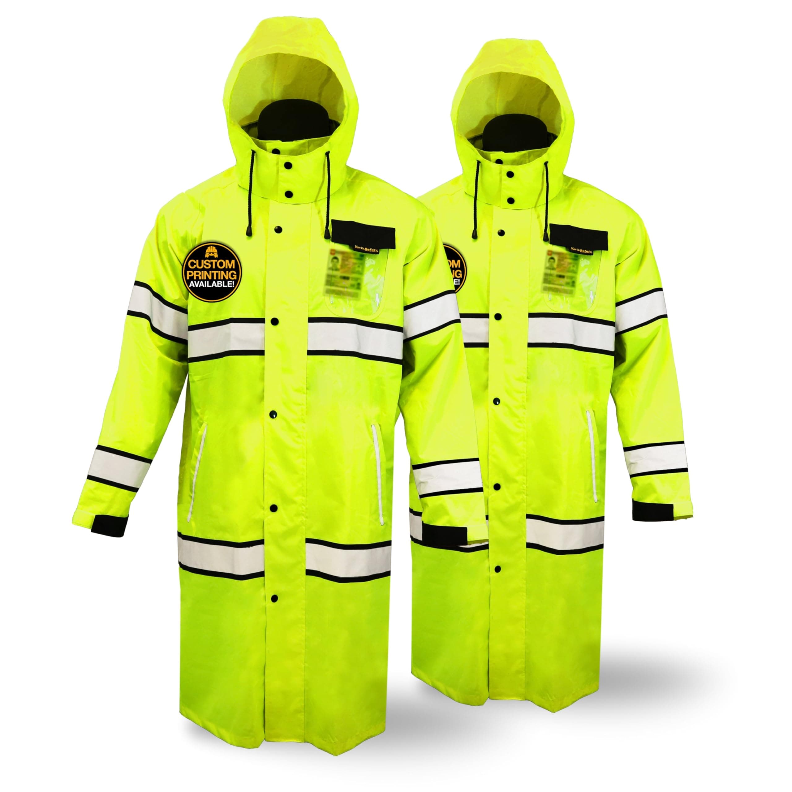 Charlotte, NC - TORRENT Rain Jacket & Trench Coat ANSI OSHA Class 3 High Visibility Jacket Hi Vis Rain Gear