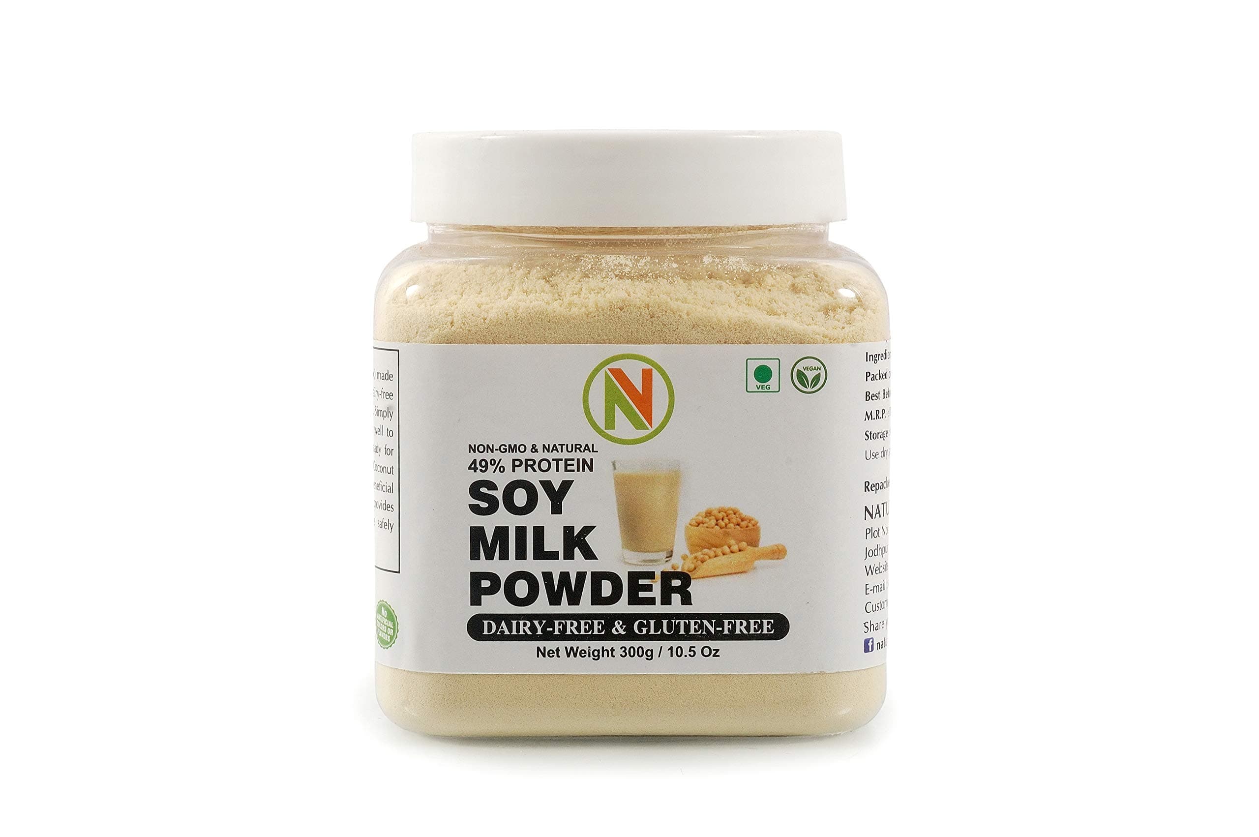 Nature Vit SOYA Milk Powder, 600g [Plant-Based/Vegan Milk Alternative, Non-GMO & 49% Protein & Sugar Free]
