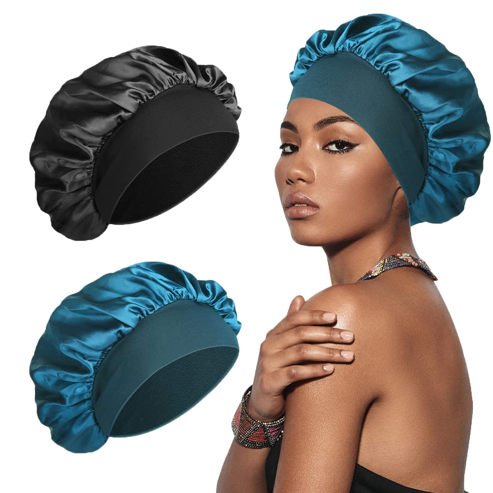 Silk Bonnet Satin Bonnet, Silk Hair Wrap for Sleeping, Soft and Comfortable Silk Sleep Cap