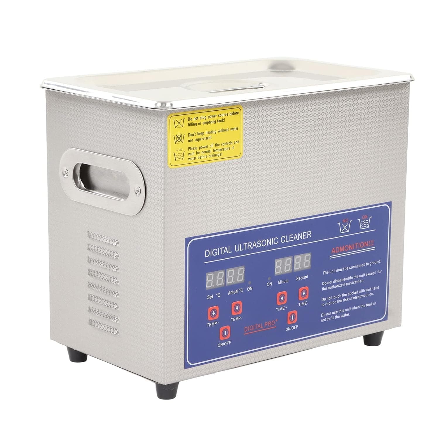 KERRO Ultrasonic Cleaner Material: AluminumStainless Steel Ultasonic Frequency: 40kHz Time Setting: 0 30 Minutes Heating Temperature: 0℃ to 80℃ Heating Power: 150WUltrasonic Power: 60W Capacity 30L