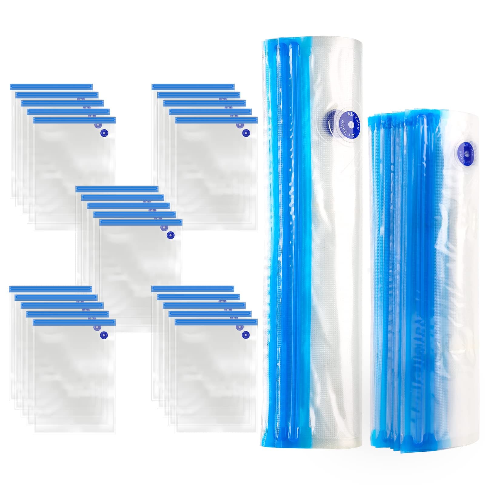 AMOLEN3D Printer Filament Storage Bags Vacuum Kit, Filament Bags Storage Spool Sealing 30 Bags with Two Sizes, Dust Proof Humidity Resistant for Keeping Filament Dry