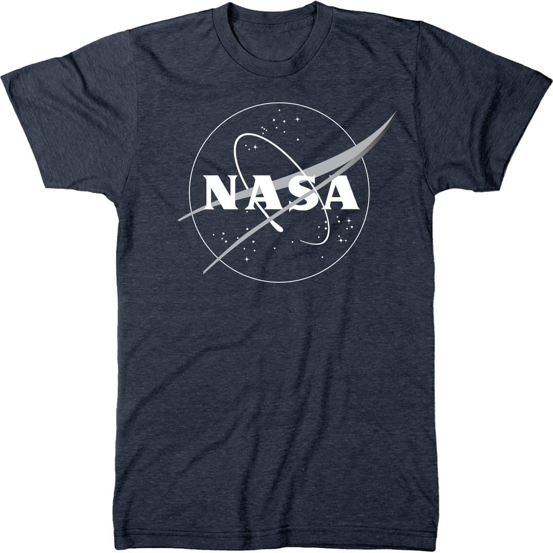 Trunk Candy NASA Meatball Logo White Outline Men's Tri-Blend T-Shirt