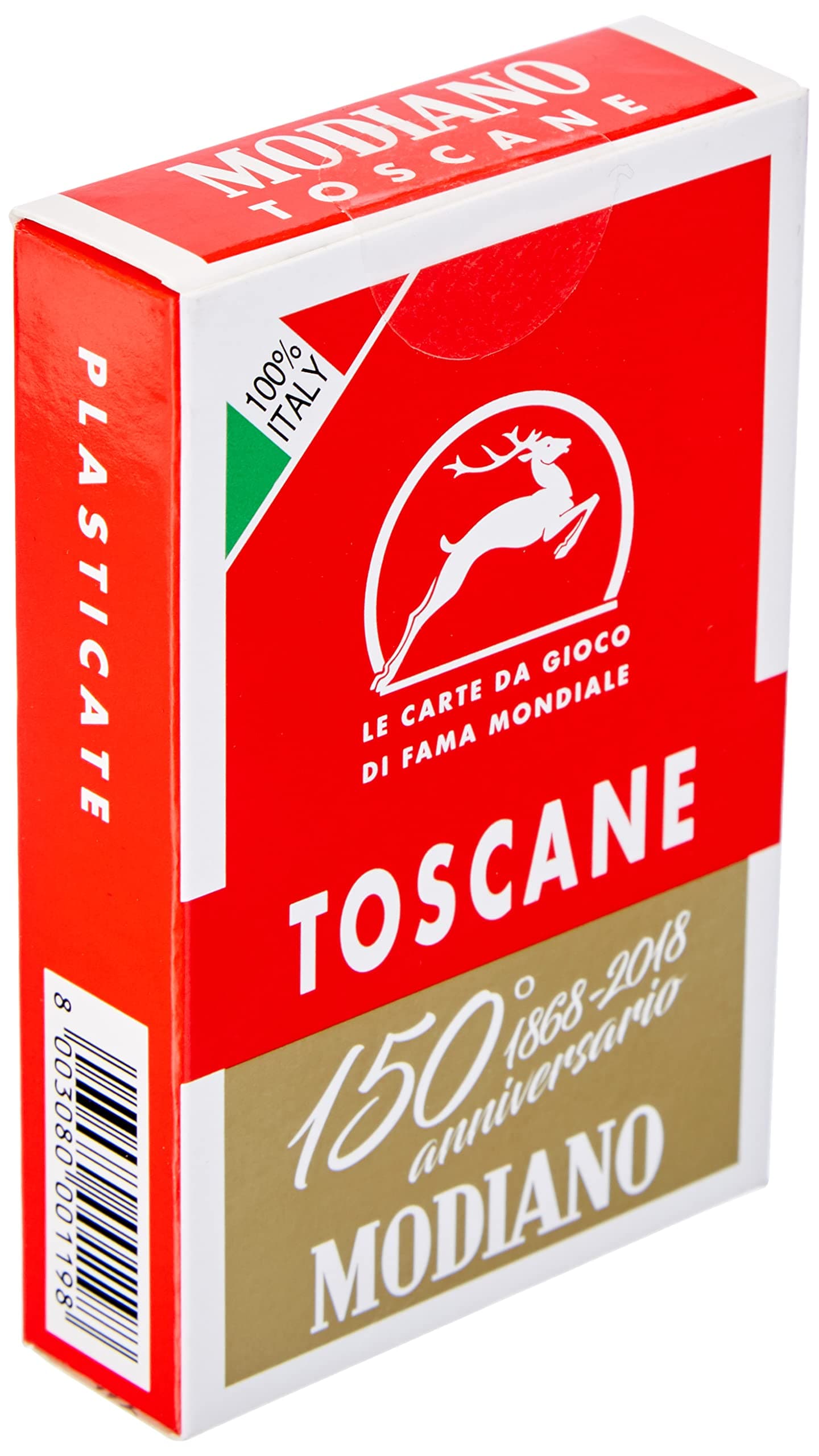 ModianoRegional Tuscan Playing Cards 150 Years Anniversary Red Pencil Case 300119