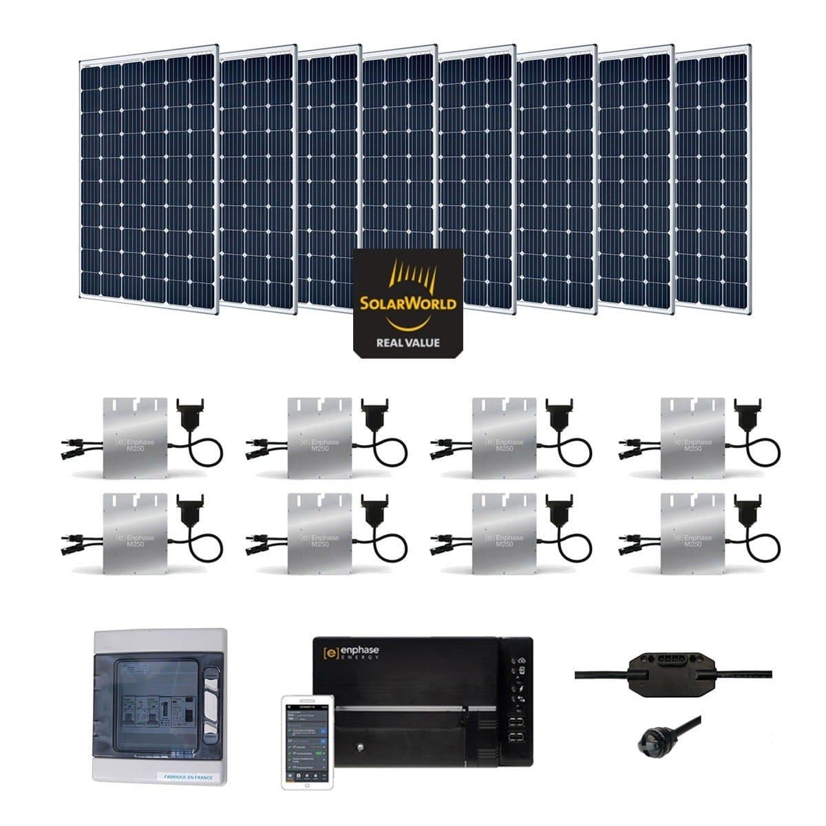 Solar Kit 2400 W autoconsommation Enphase – PLUG & PLAY