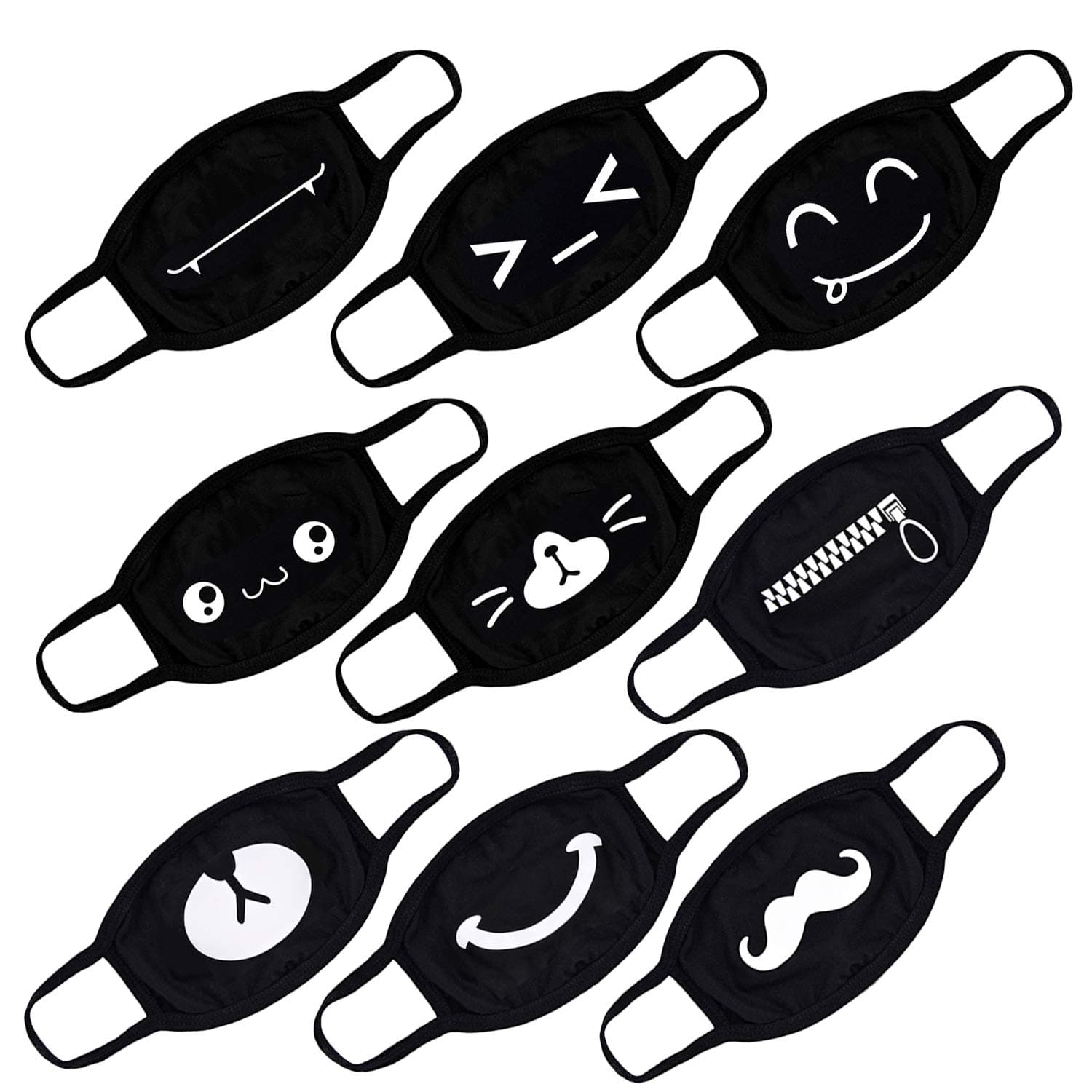 Mouth Mask,Aniwon 9PCS Cute Anti Dust Cotton Face Mask Unisex Kpop Mask for Men Women
