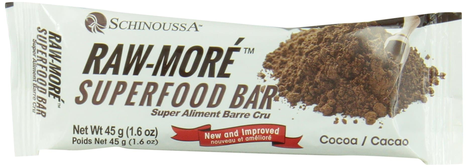 Schinoussa Raw -More Superfood Paleo Bar Cacao - 12 Bars