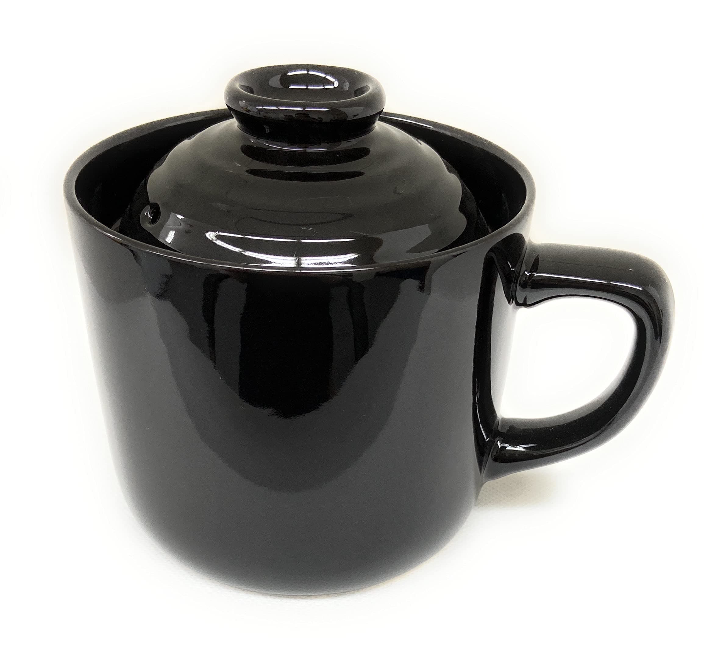 Rice Cooking Mug for 1 Cup, Microwave Rice Cooker Japan Import (Black)