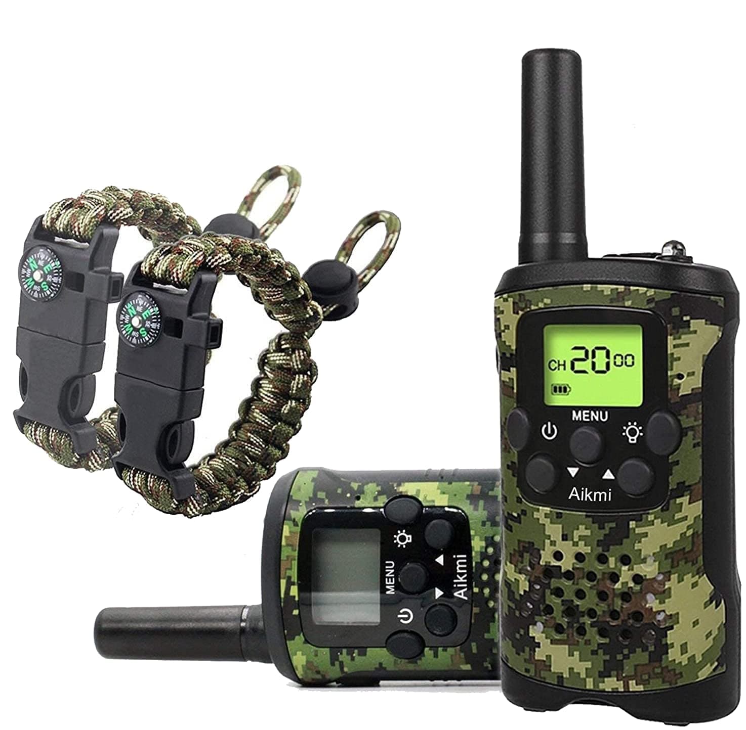 Kids Walkie Talkies Boy Toy Walkie Talkie Kids Long Range 3 Km Walky Talky Kids Boys 2 Way Radios Walkie Talkie for Game Camping Hiking Biking (2 Camo)