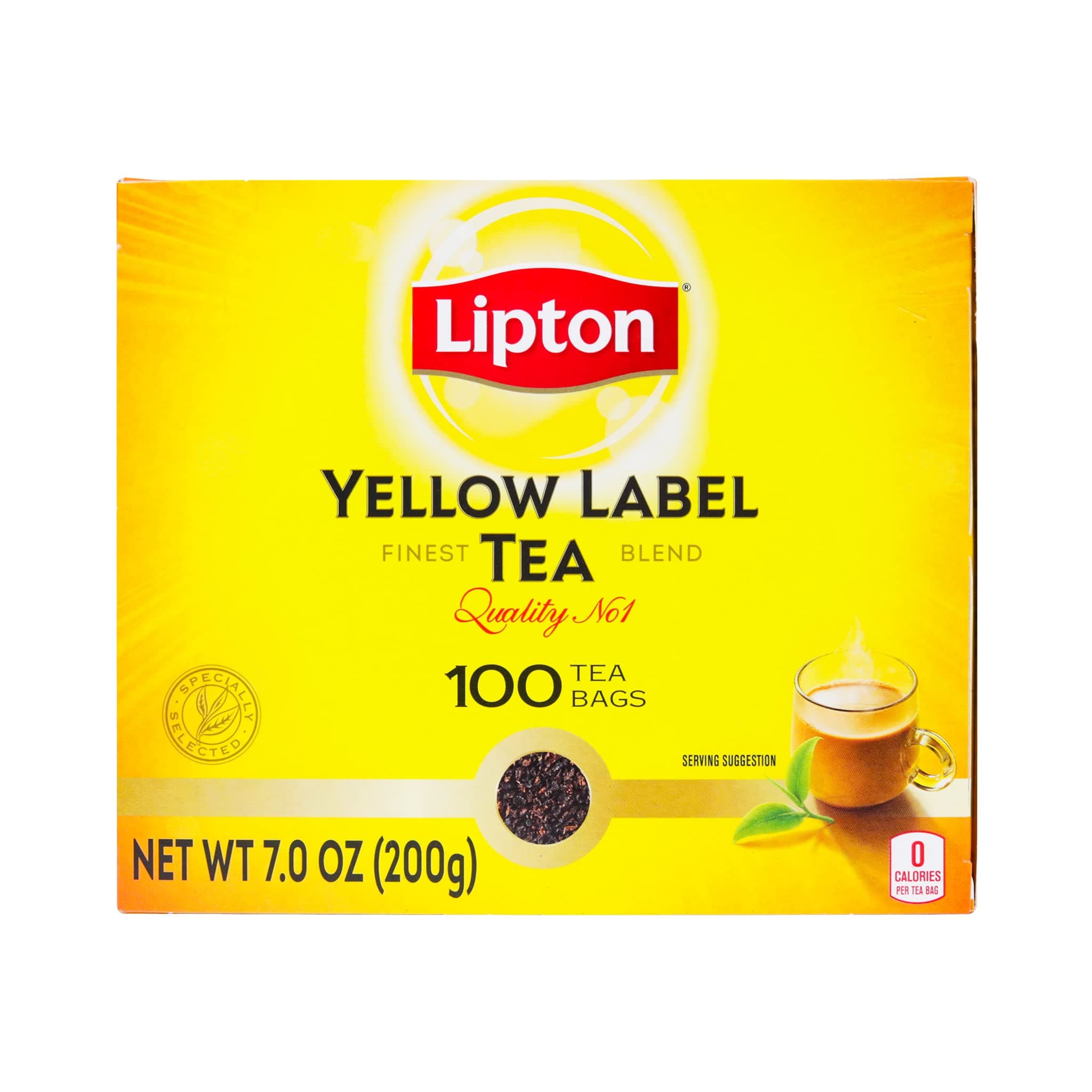 Yellow Label International Blend | Lipton Tea Bags |Black Tea| Premium Quality | 200 Grams (Pack of 1)
