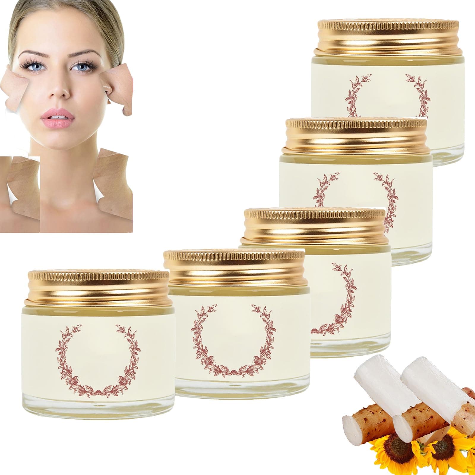 Wild Yam Cream,Annas Wild Yam Cream Organic for Women Promoting Perimenopause & Menopause Support,Annas Wild Yam Cream Organic for Hormone Balance (5pcs)