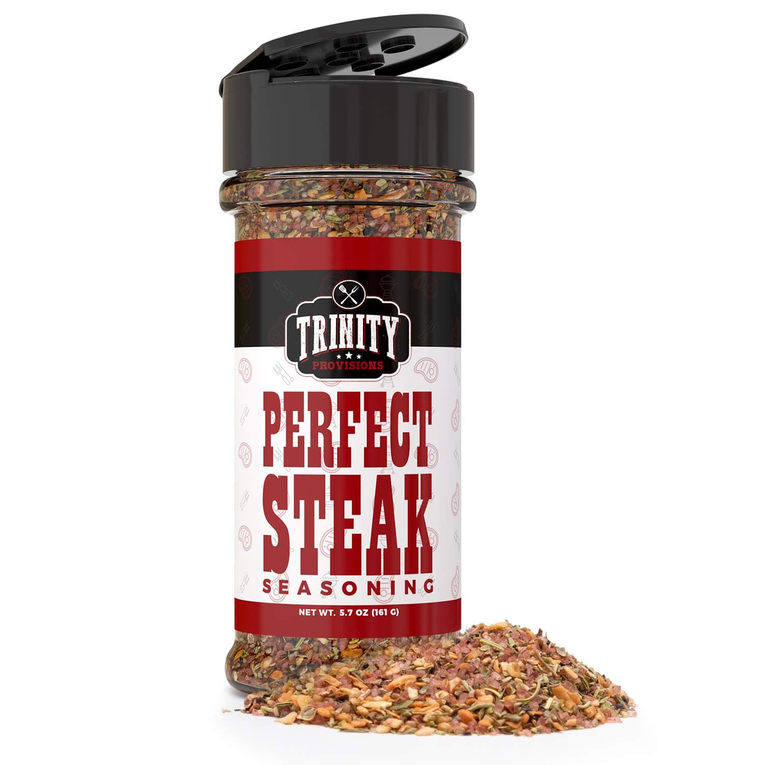 Trinity Provisions Perfect Steak Seasoning - Montreal Style Spice Rub for Ribeyes, Filets, Burgers, BBQ & all Meat!