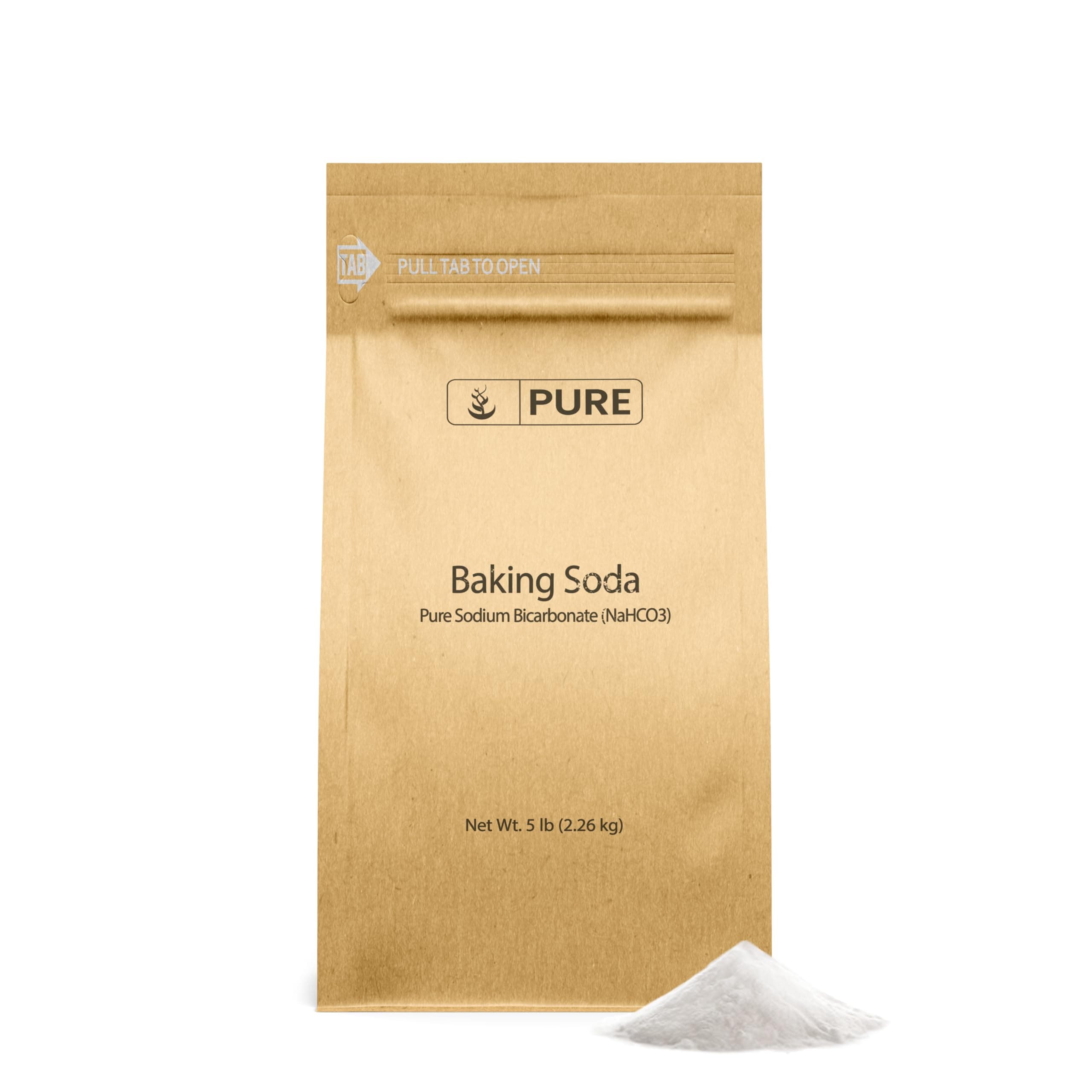 Pure Original Ingredients Sodium Bicarbonate (Baking Soda) (5 lb) Eco-Friendly Packaging, Always Pure, No Fillers Or Additives