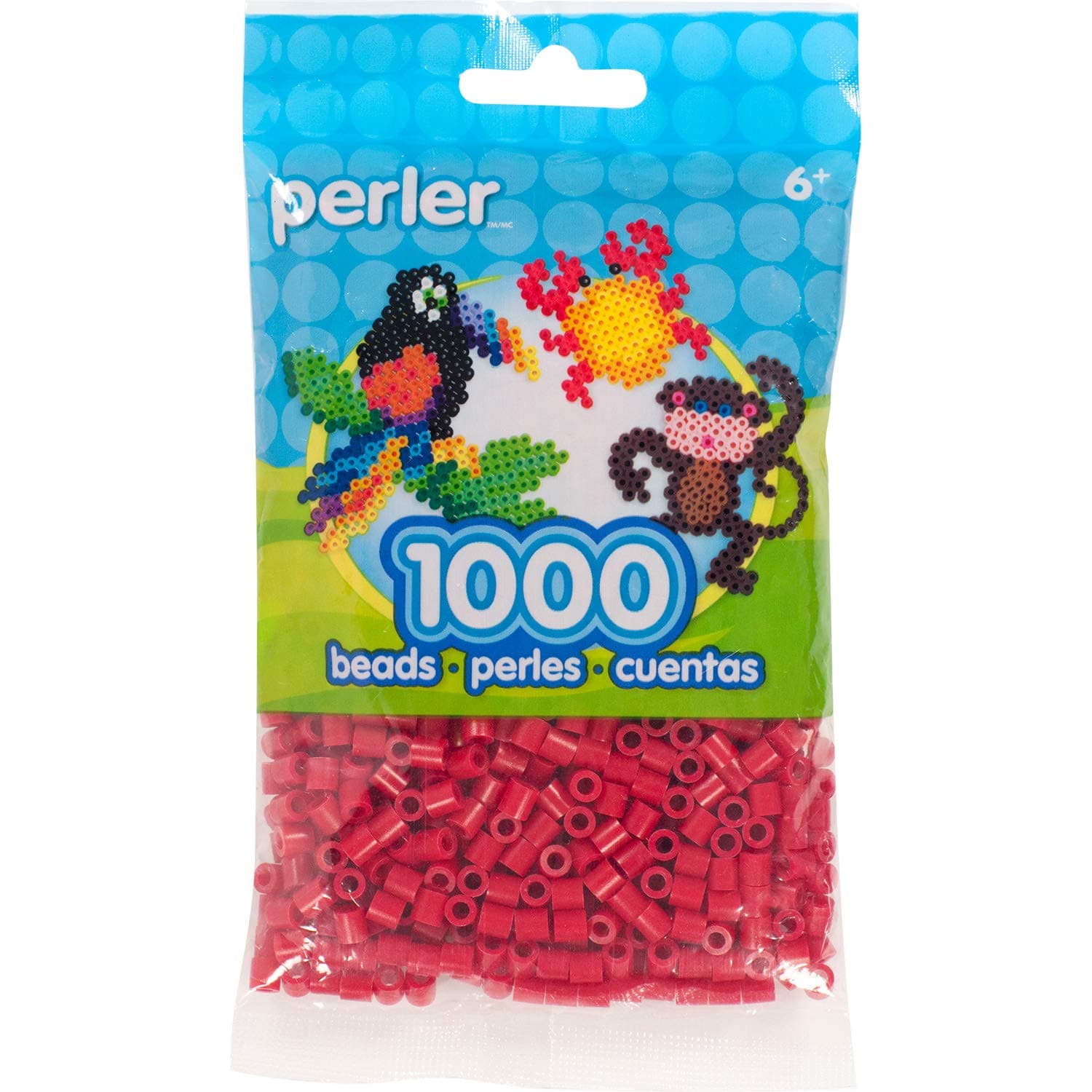Perler Fused Bead Bag 1000pc Cherry