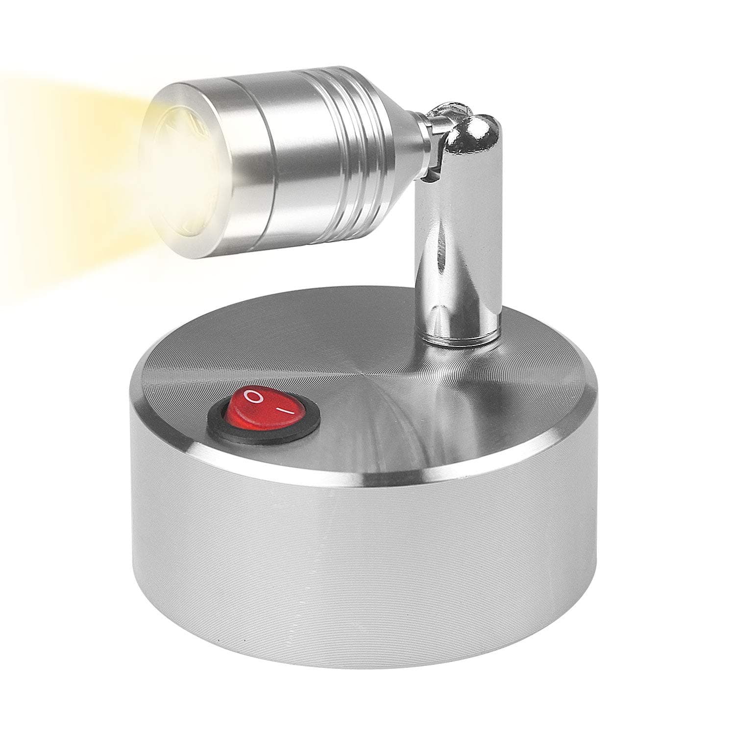 Spotlight Battery Powered Wireless LED Art lamp Art Illuminating - Adjustable Warm White Light for Kitchen,Under-Cabinet,Wardrobe & Wall(Metal)