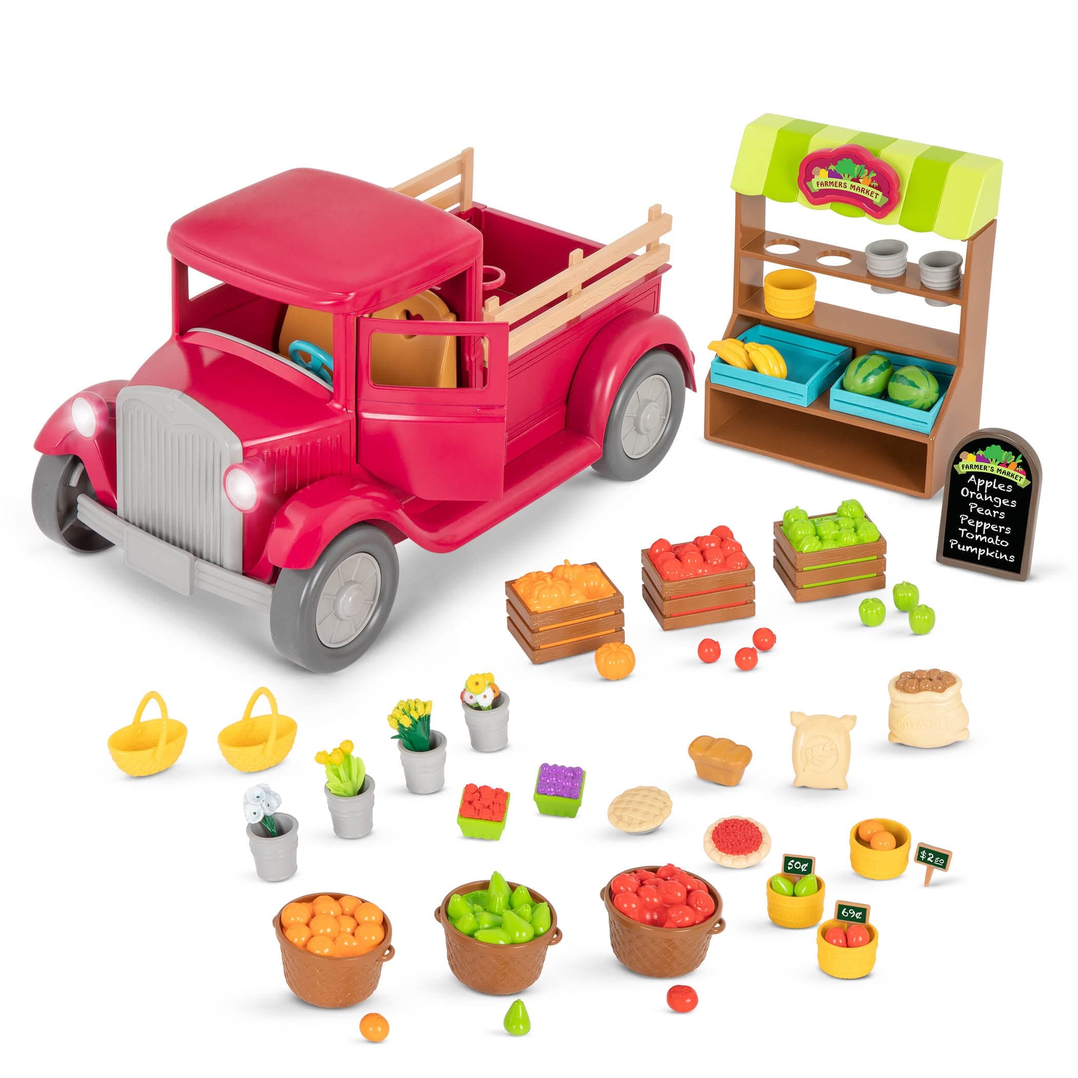 Farmer's Truck Playset – Doll Playset with Toy Truck, Miniature Food & Accessories – Compatible with Doll Figures – Pretend Play Gift for 3+ Years Years