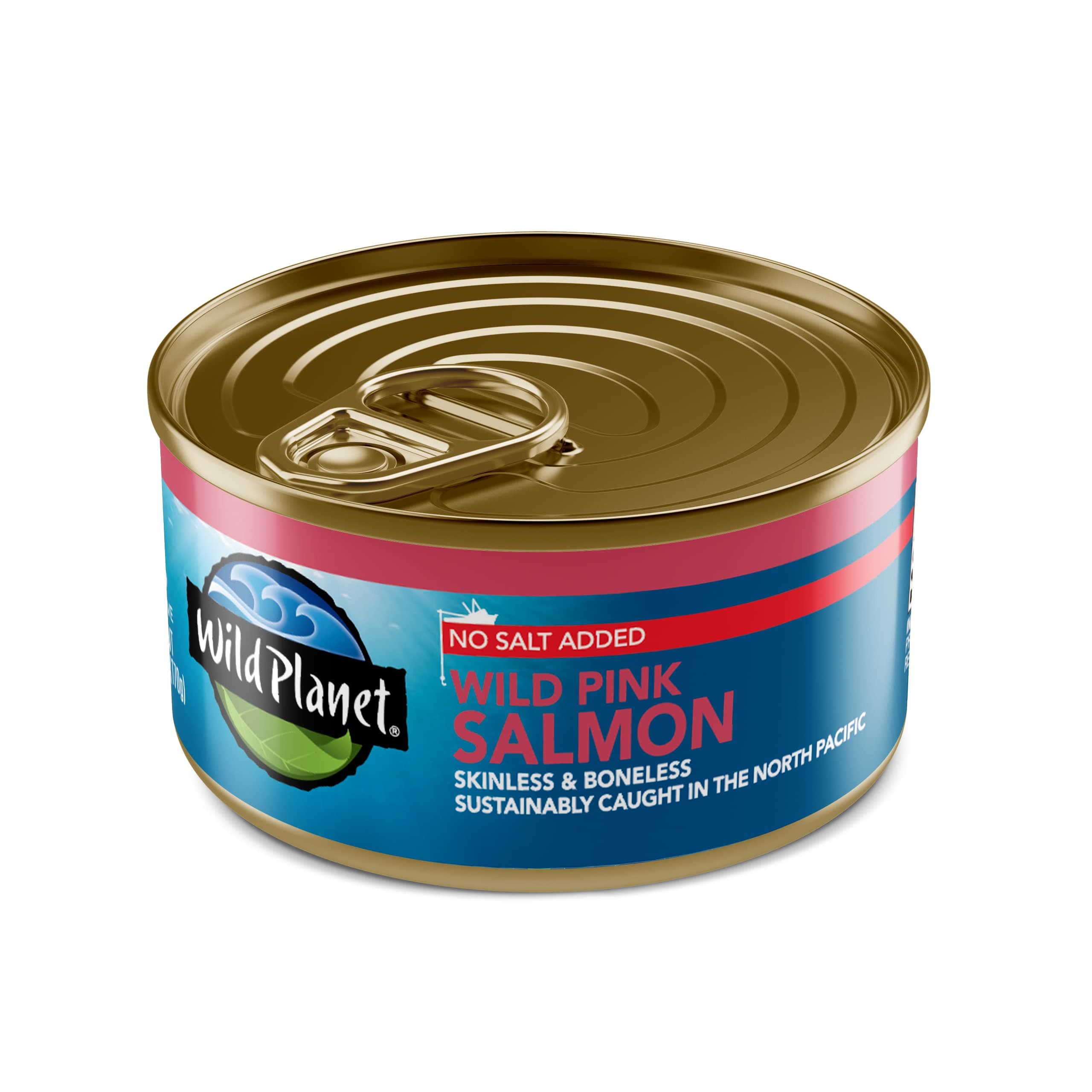 Wild Planet Wild Pink Salmon No Salt Added, Canned Salmon, Sustainably Wild-Caught, Kosher 6 Ounce can (Pack of 6)