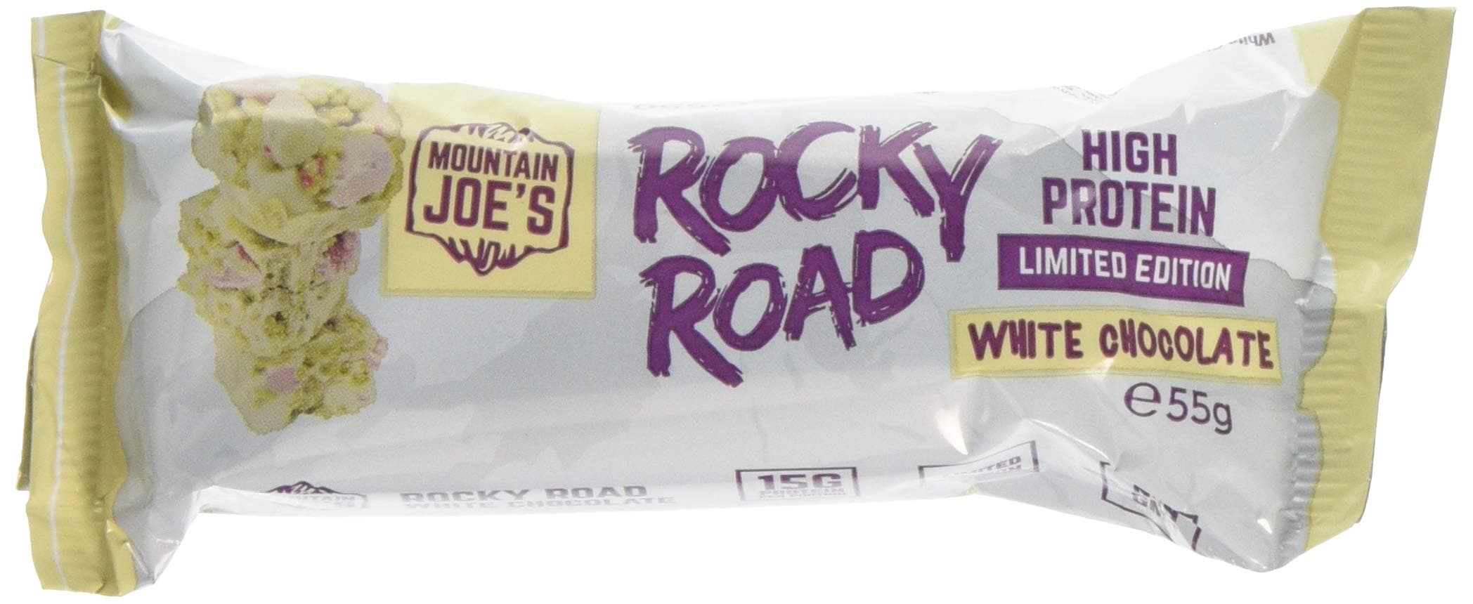 Mountain Joes High Protein Rocky Road White Chocolate, 12 Units
