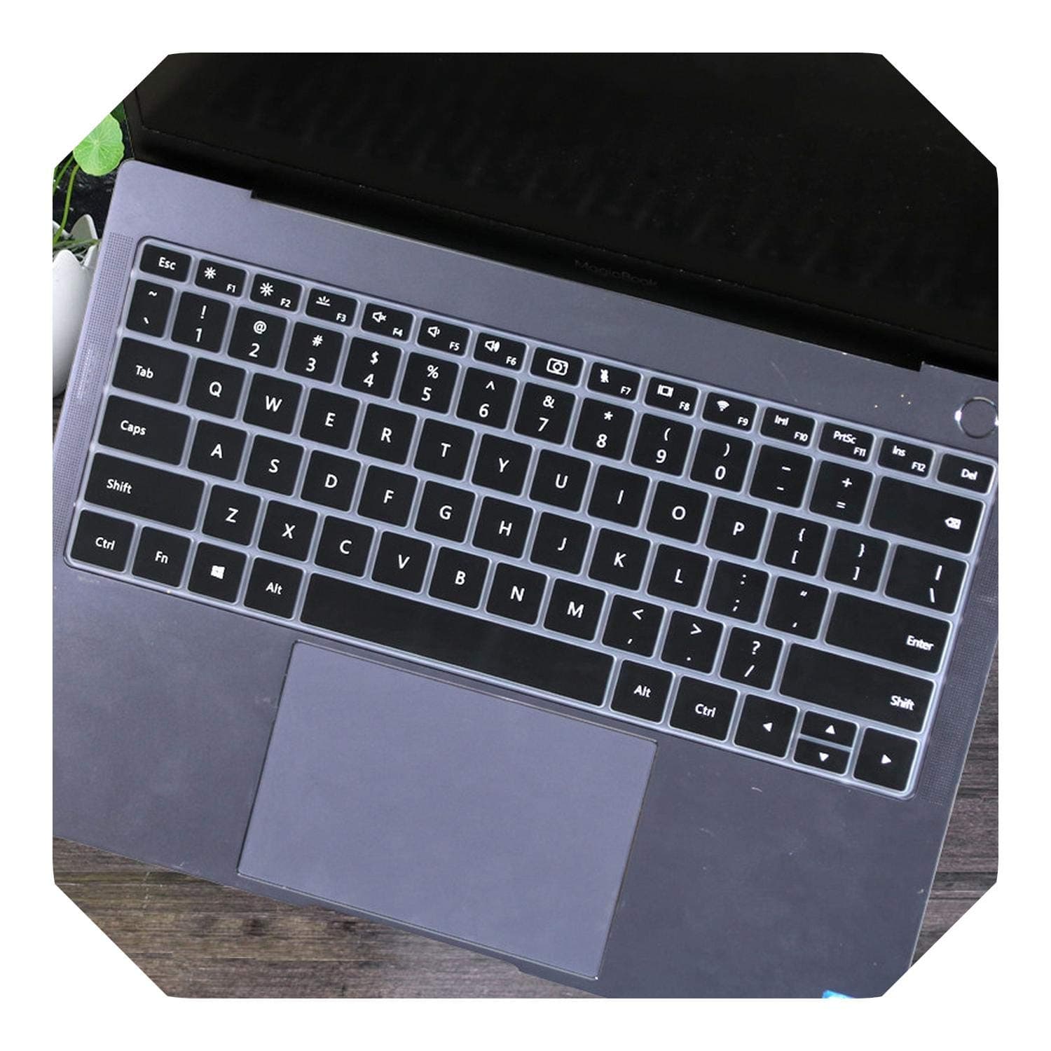 Silicone Laptop Keyboard Cover Skin Protector Film for Huawei MateBook D 15 AMD Ryzen 2020 15.6 inch for Huawei Mate Book D15-Black-