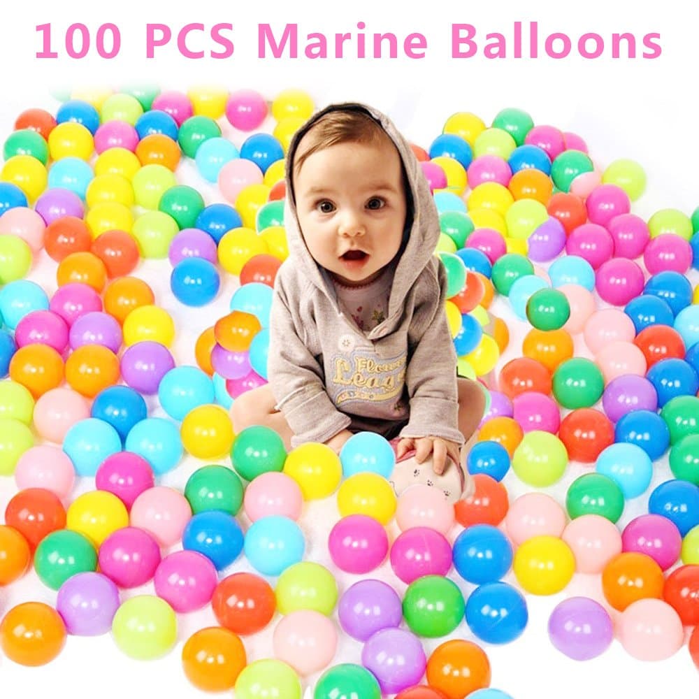 100 PCS Marine Ball Children's Playground Toys Ball Tents Color Ball Pool (100 PCS Balls)