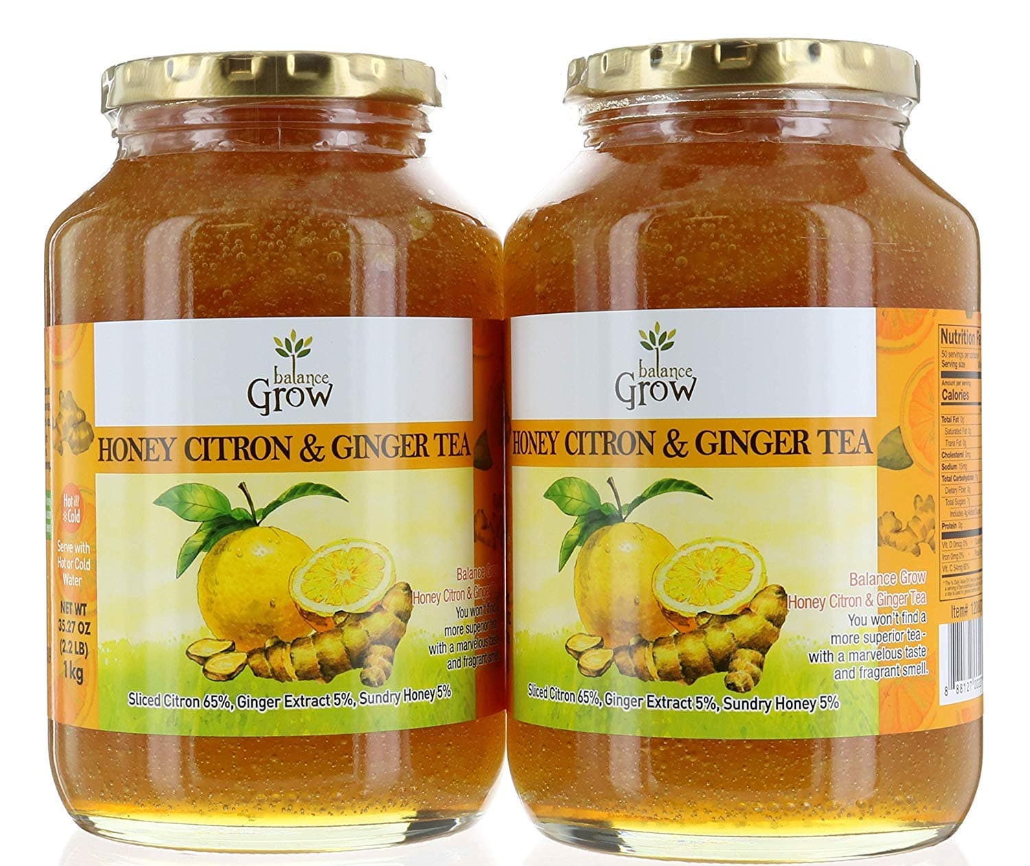 BALANCE GROW HONEY CITRON & GINGER TEA 2.2 LB (PK OF 2)