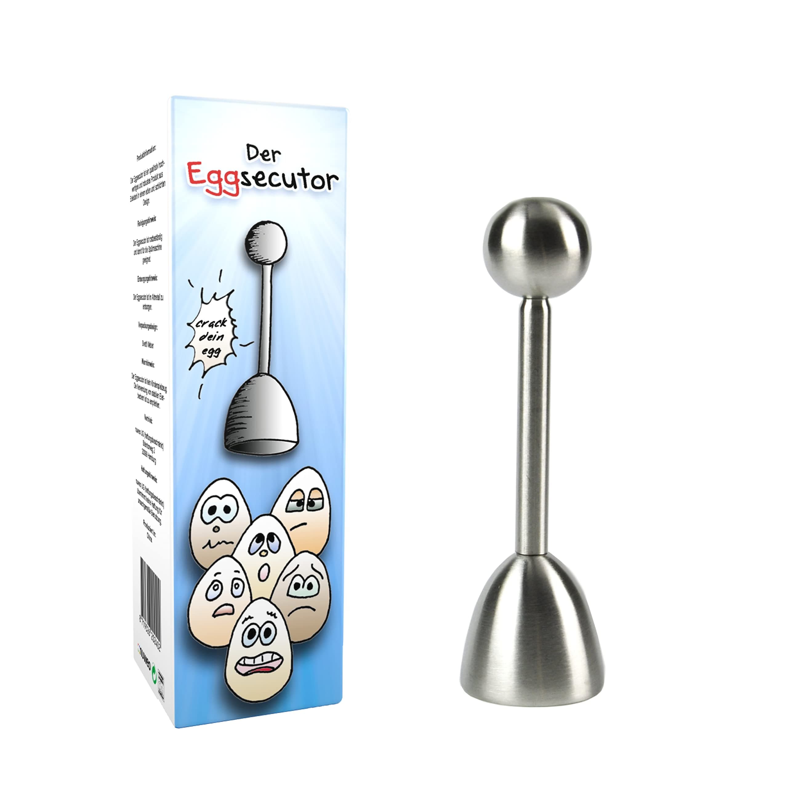 The Eggsecutor ★ Egg topper made of stainless steel I time-saving egg cutter/egg shell cracker ★ Bonus: free eBook with egg recipes ★ Kitchen must have gadget