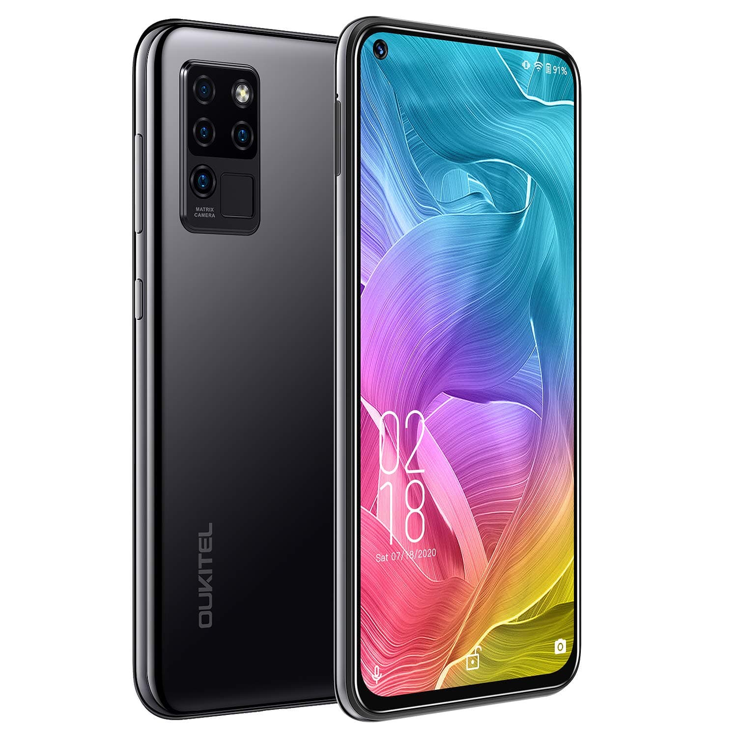 Mobile Phones Sim Free Unlocked, OUKITEL C21 4GB+64GB 6.4 Inch Dewdrop Full Screen phone 64MP AI Penta-Camera Triple Camera 4000mAh Mobile Phones Black (2 Years Warranty)