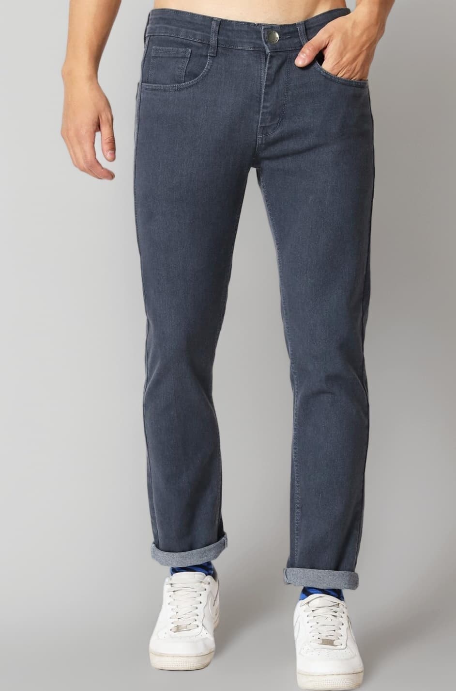 KARGEENS Men Kargeens Men's Jeans Pant Slim Fit Stretchable Casual Wear Low Rise Cotton Blend Denim