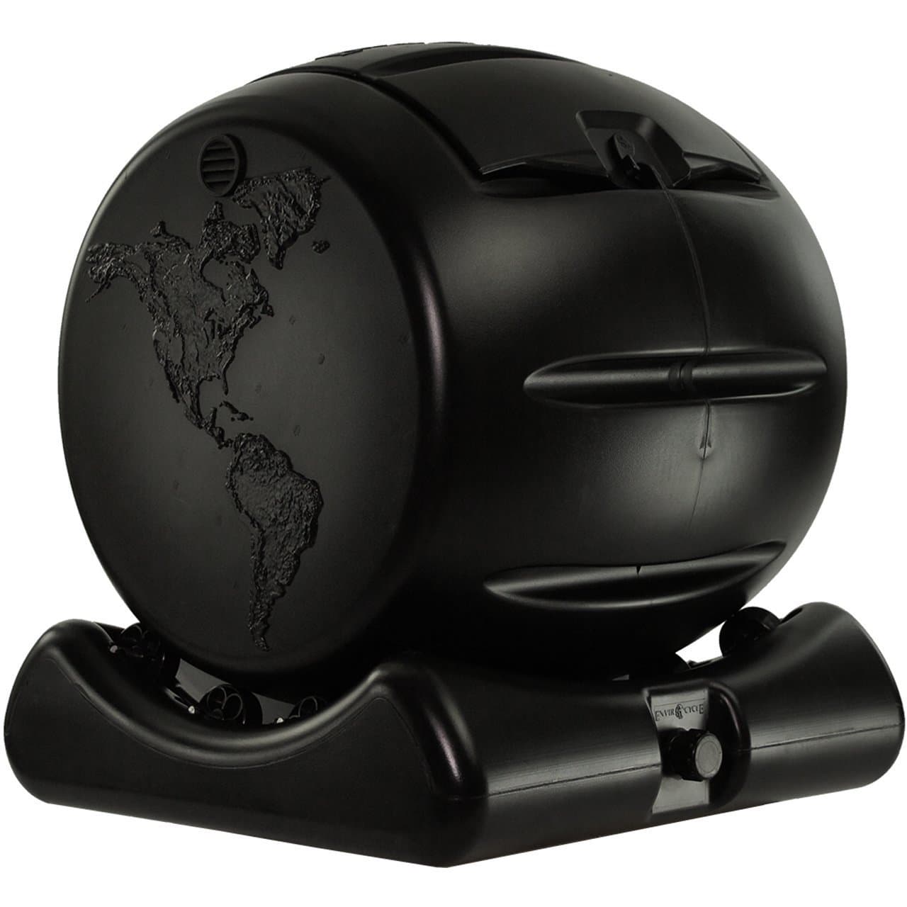 The Cutest Composter in The World in Black, Made in America, Food Safe, BPA and Rust Free, No Assembly Required, Envirocycle Composting Tumbler Bin and Compost Tea Maker …