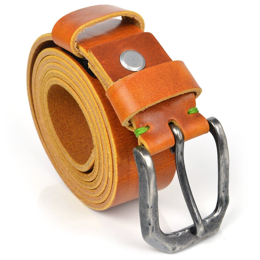 Bocane Men Belt Thick Full Grain Italian Leather 3.5 cm, 1.38"