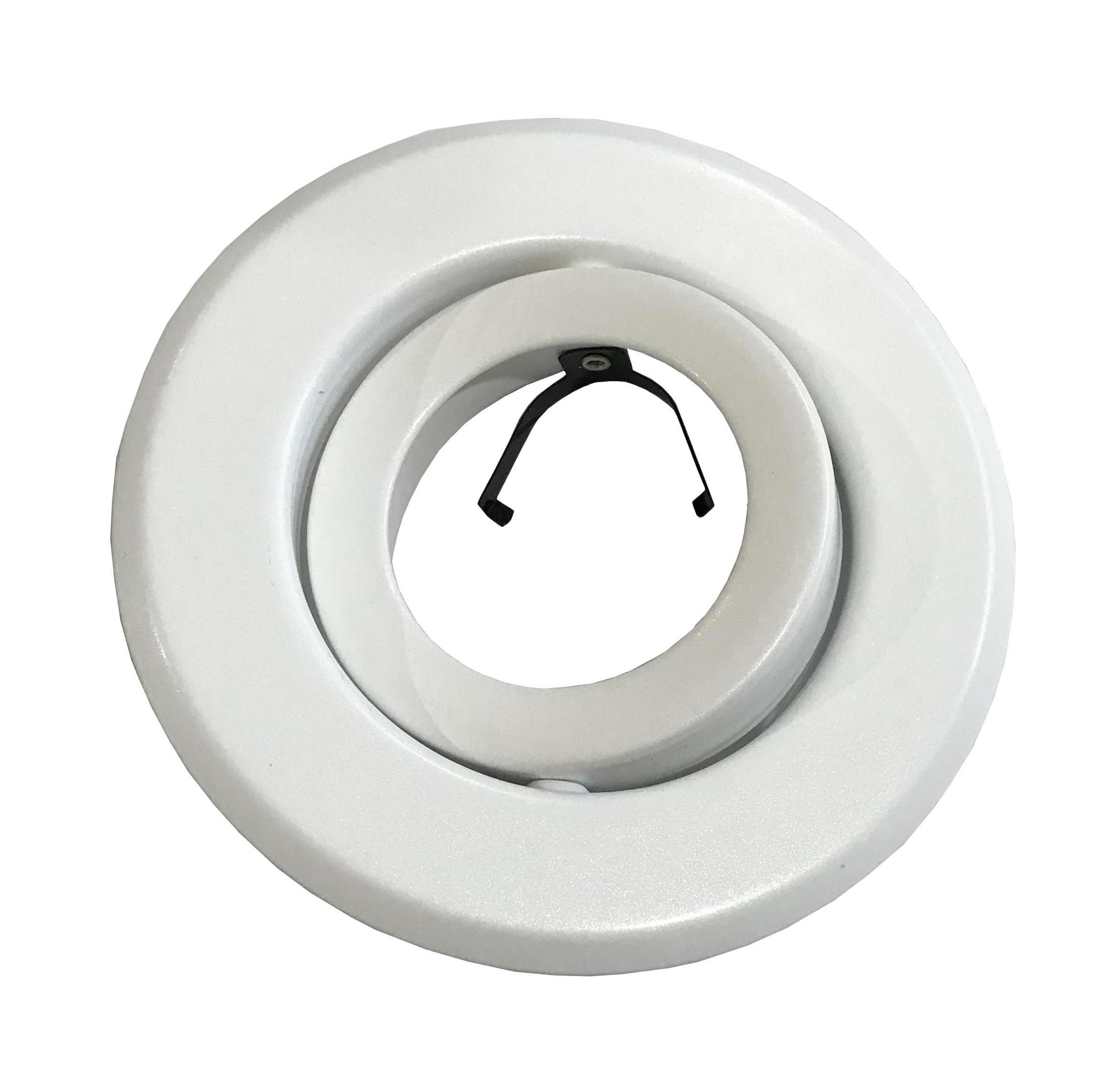 4-Inch Line Voltage Trim Recessed Light fit Halo/Juno, Adjustable Gimbal Ring (White)