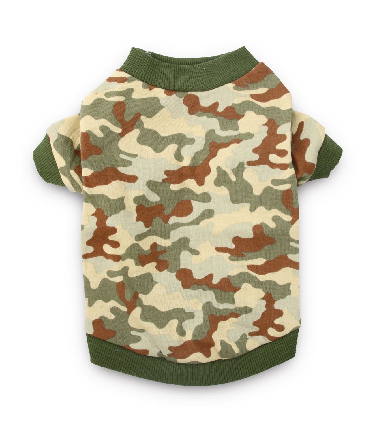 DroolingDogDog Clothes Camo Dog T Shirt Pet Tee Shirts Puppy Apparel for Small Dogs Boy, Small, Green