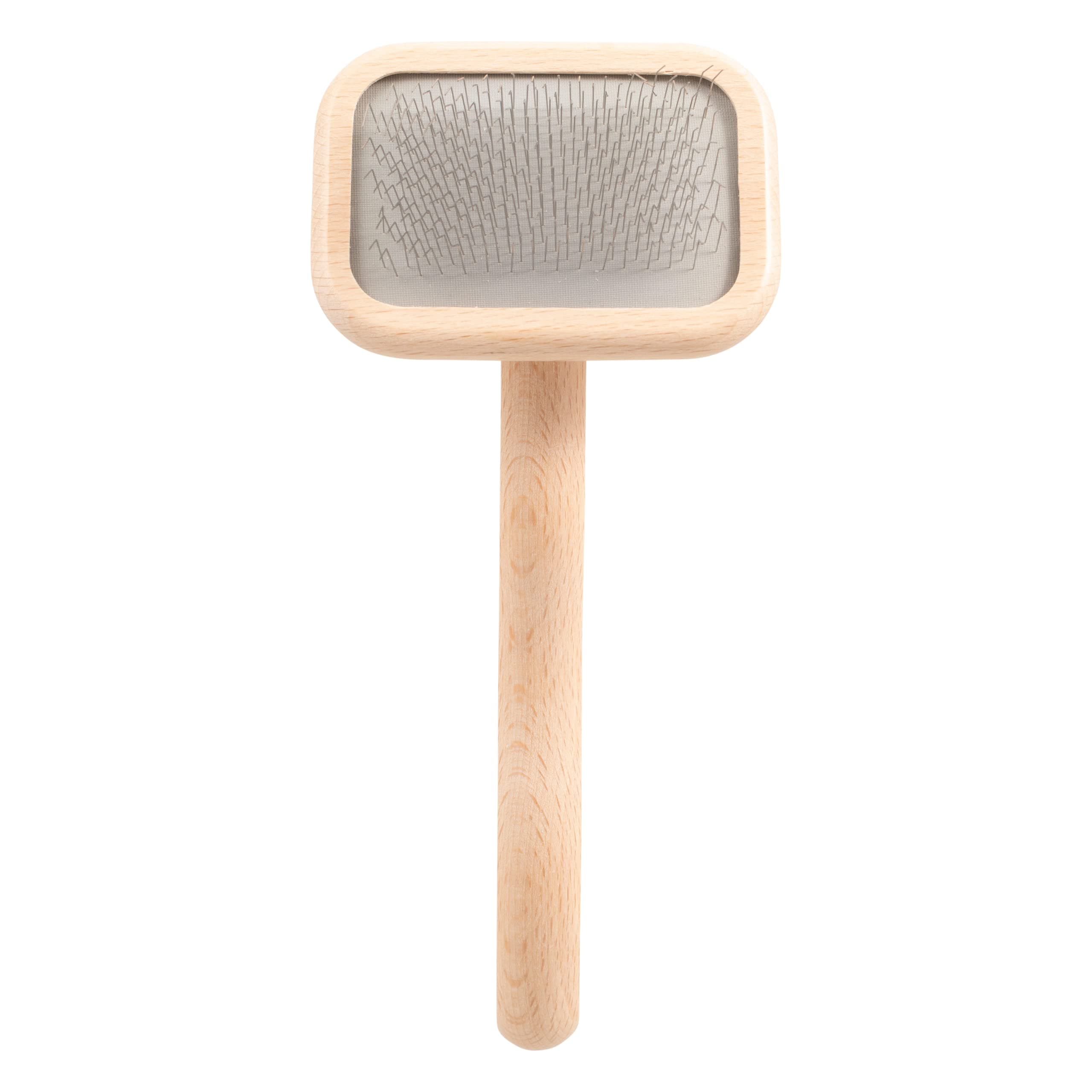 Chris Christensen Dog Brush, Mark I Extra Small Slicker Brush, Groom Like a Professional, Stainless Steel Pins, Lightweight Beech Wood Body, Ground and Polished Tips