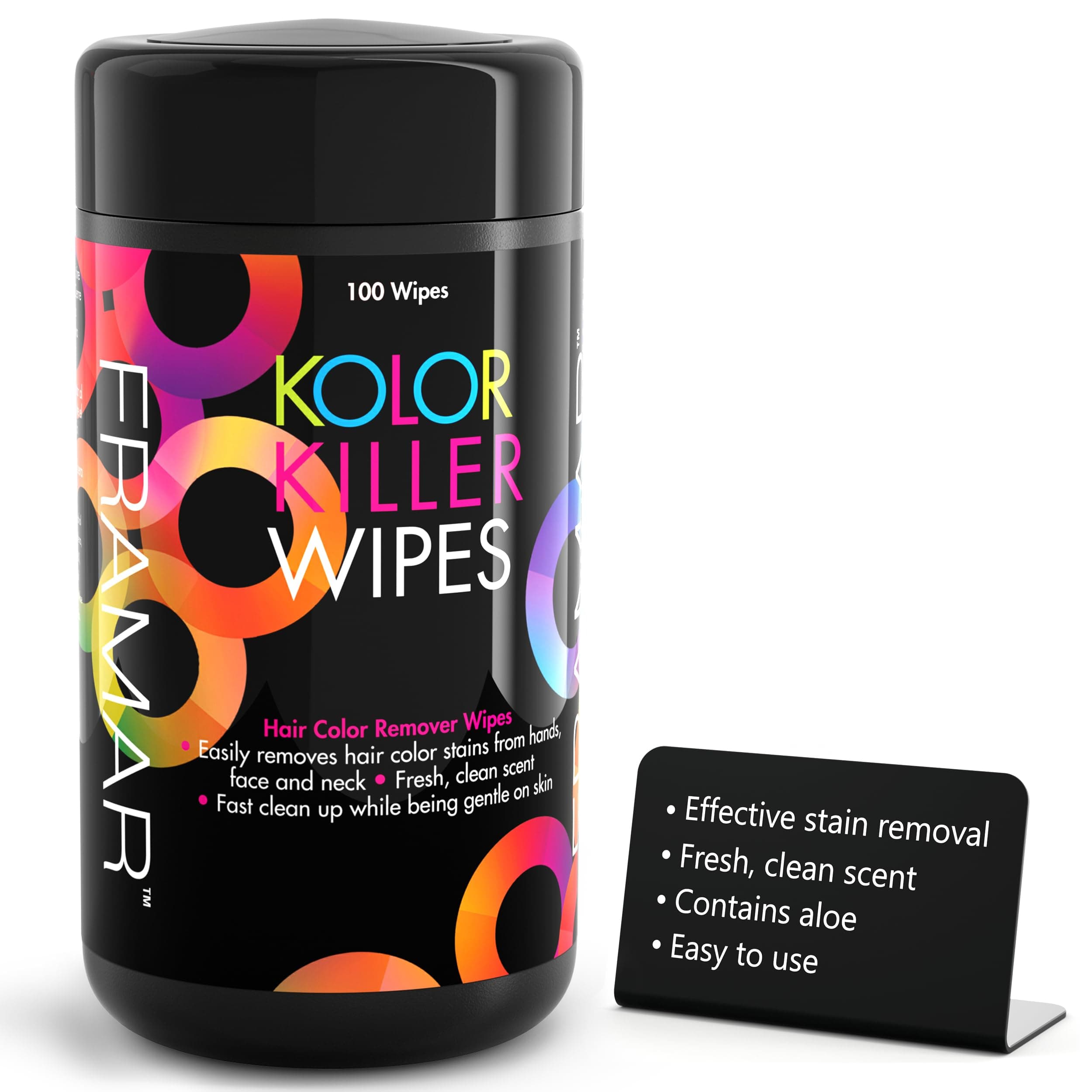 Kolor Killer Wipes – Hair Dye Remover For Skin, Hair Color Remover For Dyed Hair, Gentle on Skin, Pleasant Scent – Wipes Dispenser of 100