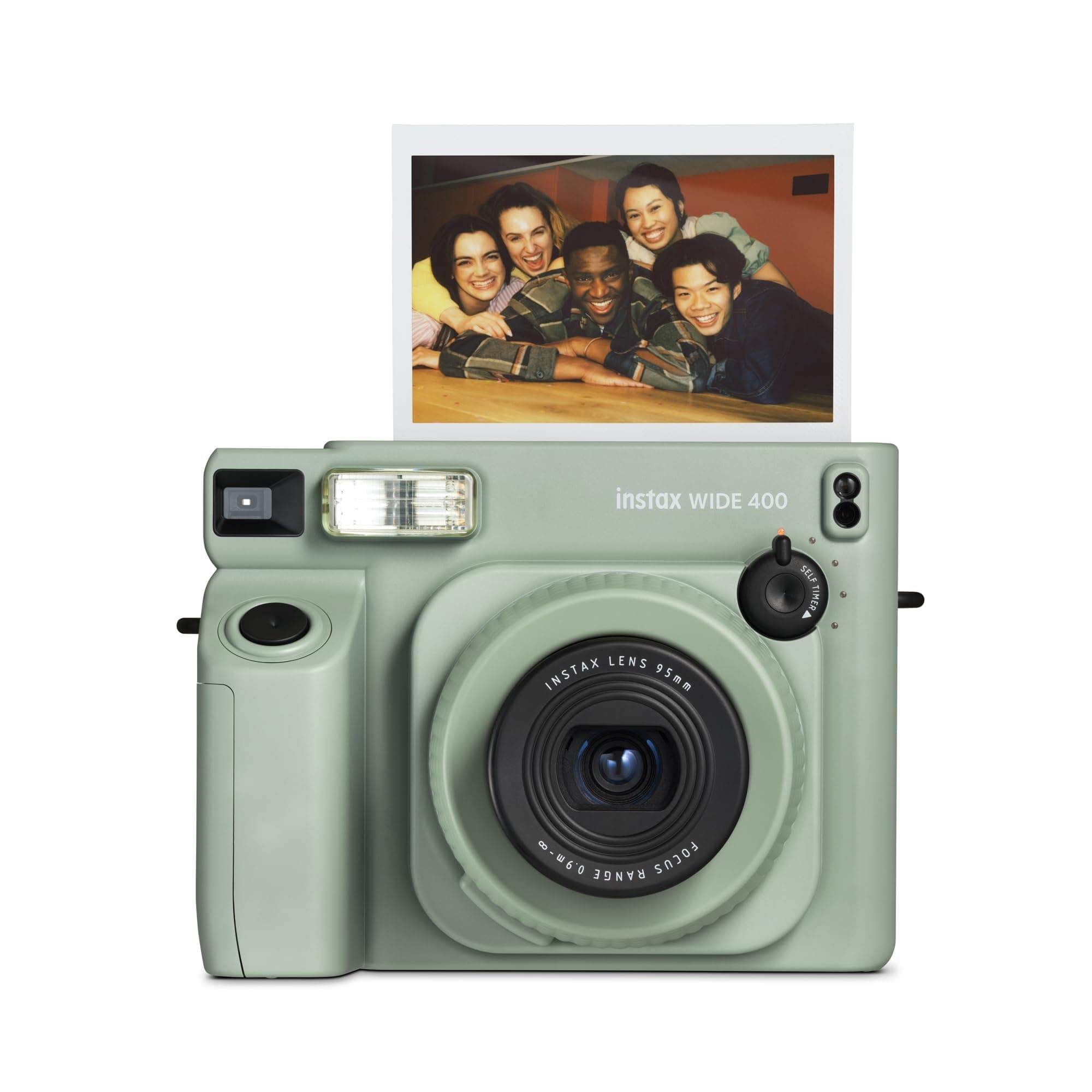– instax WIDE 400 instant camera, Automatic exposure and flash control, WIDE picture format, tripod socket, Green, Film sold separately