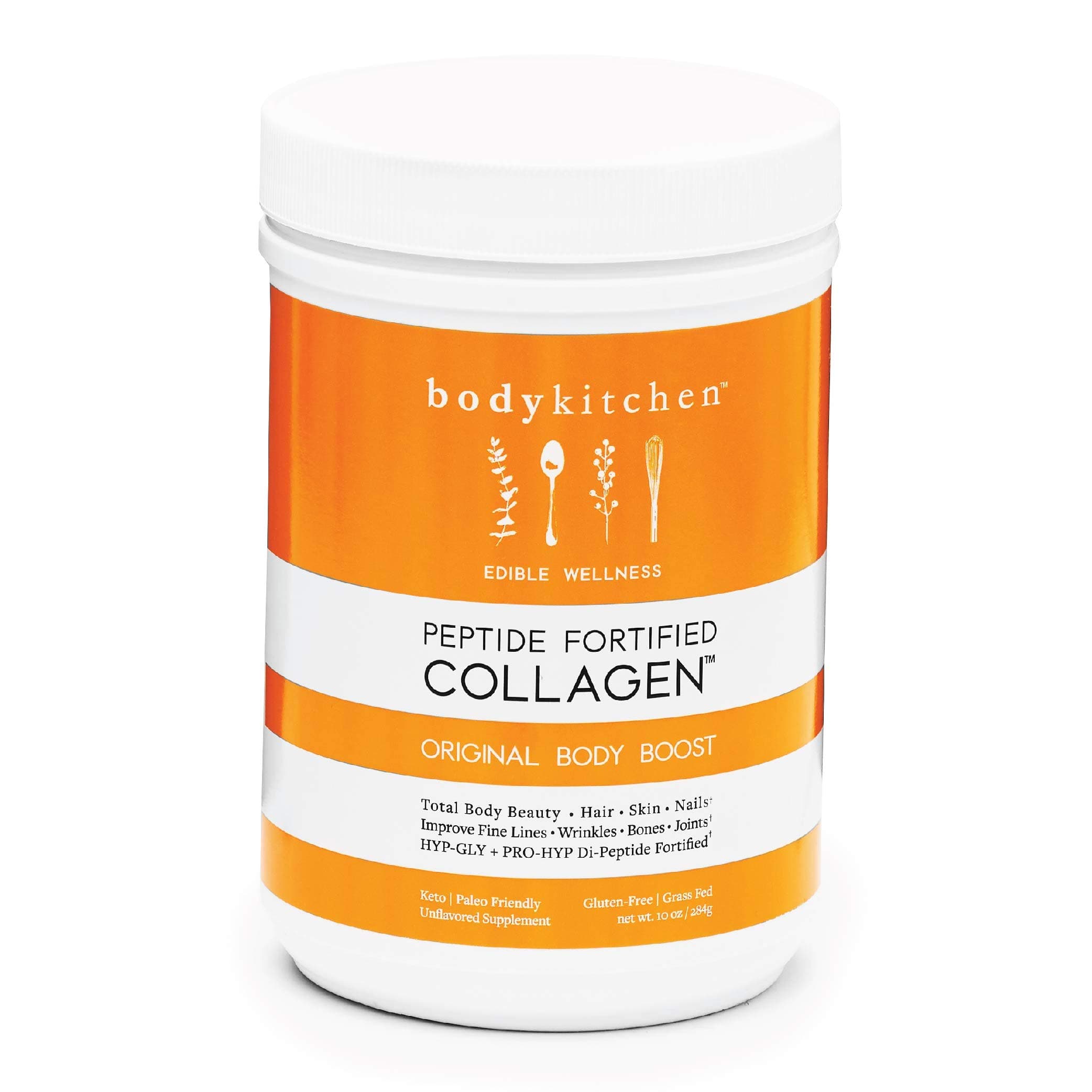Body Kitchen - Original Body Boost, Grass-Fed Collagen Peptide Powder, Anti-Aging Collagen with Greater Bioavailability, Support Healthy Hair Skin and Nails,10oz