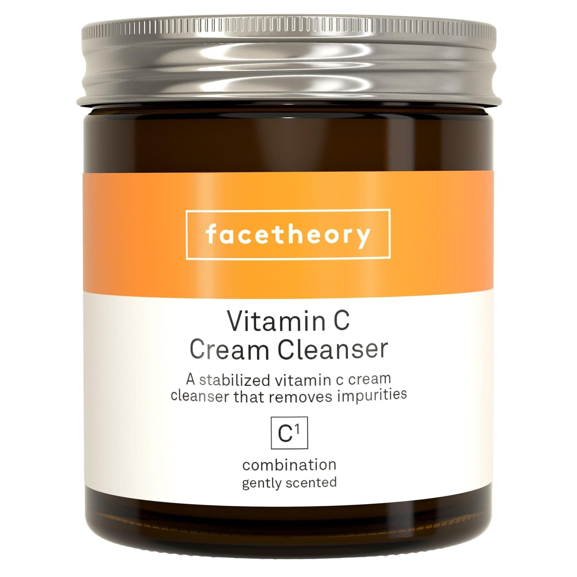 facetheory Vitamin C Cream Cleanser C1 - Daily Gentle Facial Cleanser, Skin Tightening, Brightening Face Wash, Vitamin C, Vegan and Cruelty-Free, Made in the UK | Scented | 5.7 Fl Oz