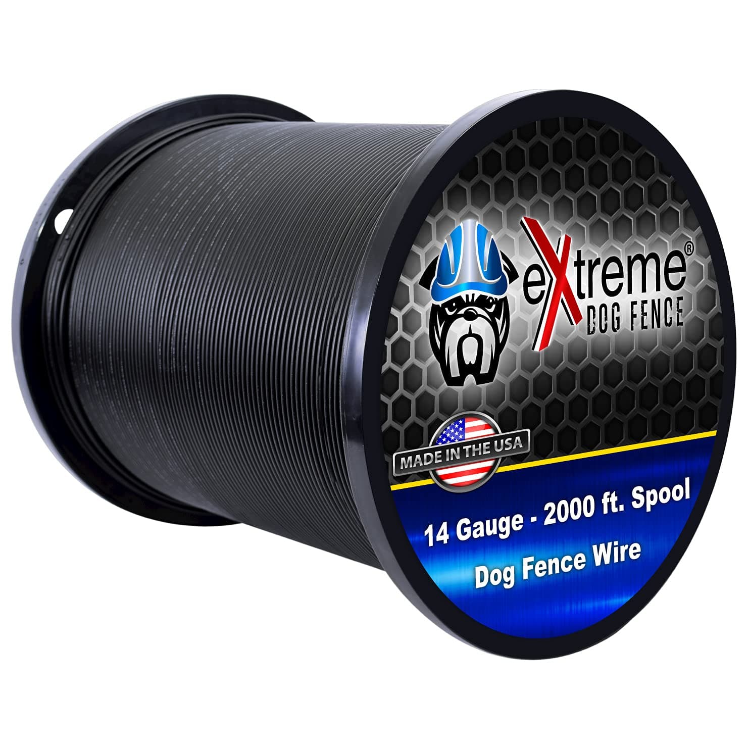 2000 Feet of Extreme Dog Fence's Heavy Duty Polyethylene Coated 14 Gauge Pet Containment Wire - Compatible with Any Brand Dog Fence System or Any Application That Uses Copper Tracer Wire