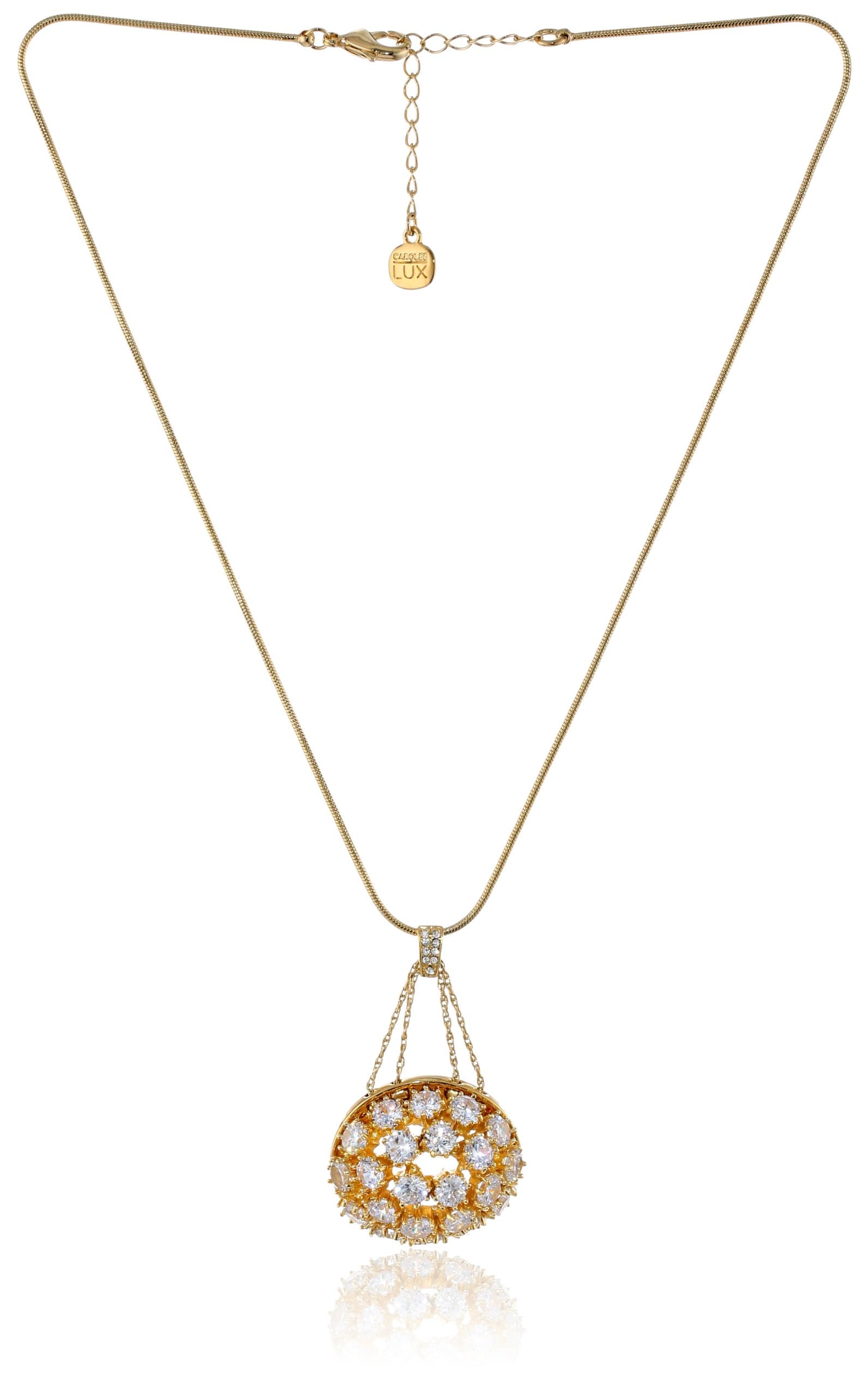 Carolee LUX "Barcelona Baubles Fireball Pendant Necklace, 19"